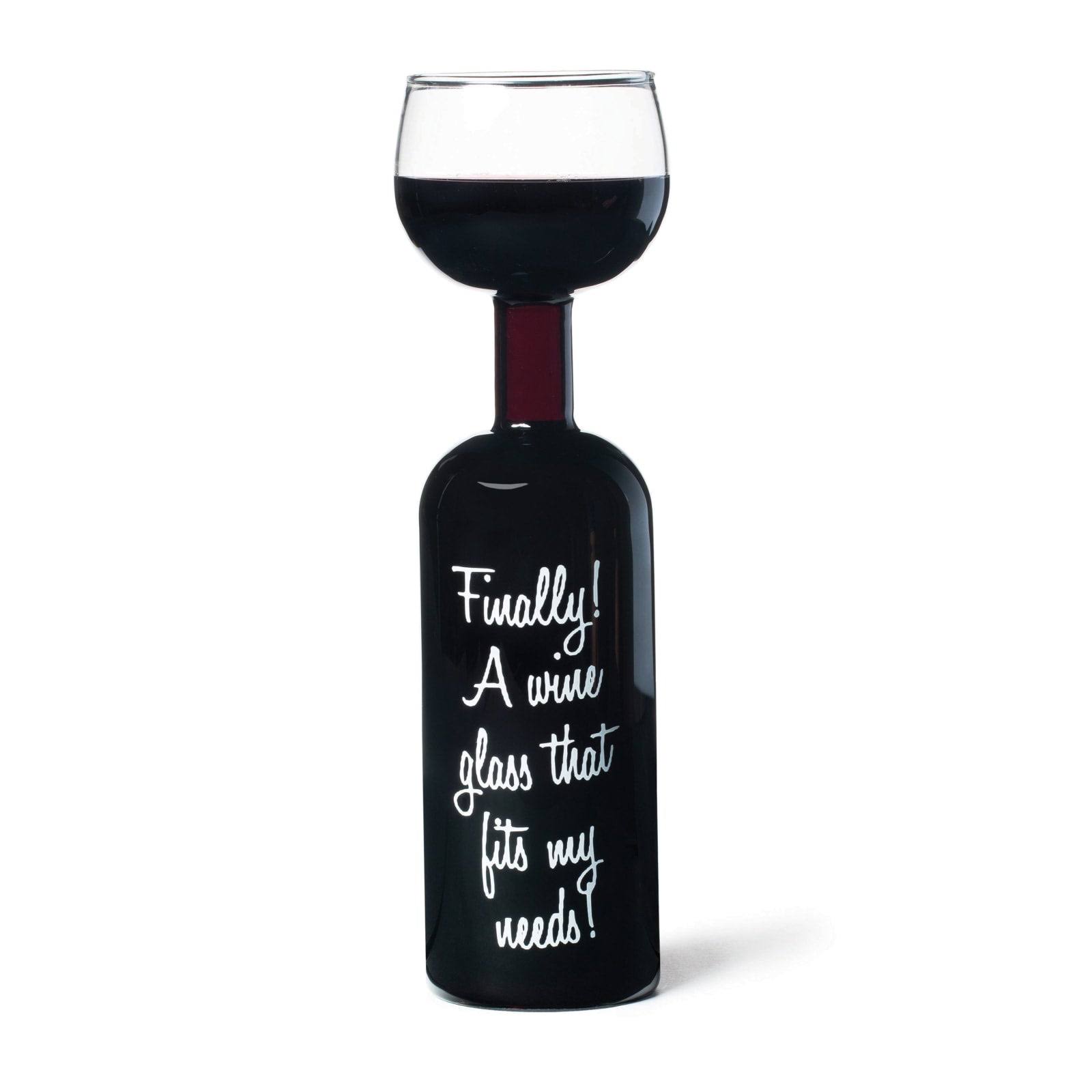 Bigmouth Inc. Wine Bottle Glass
