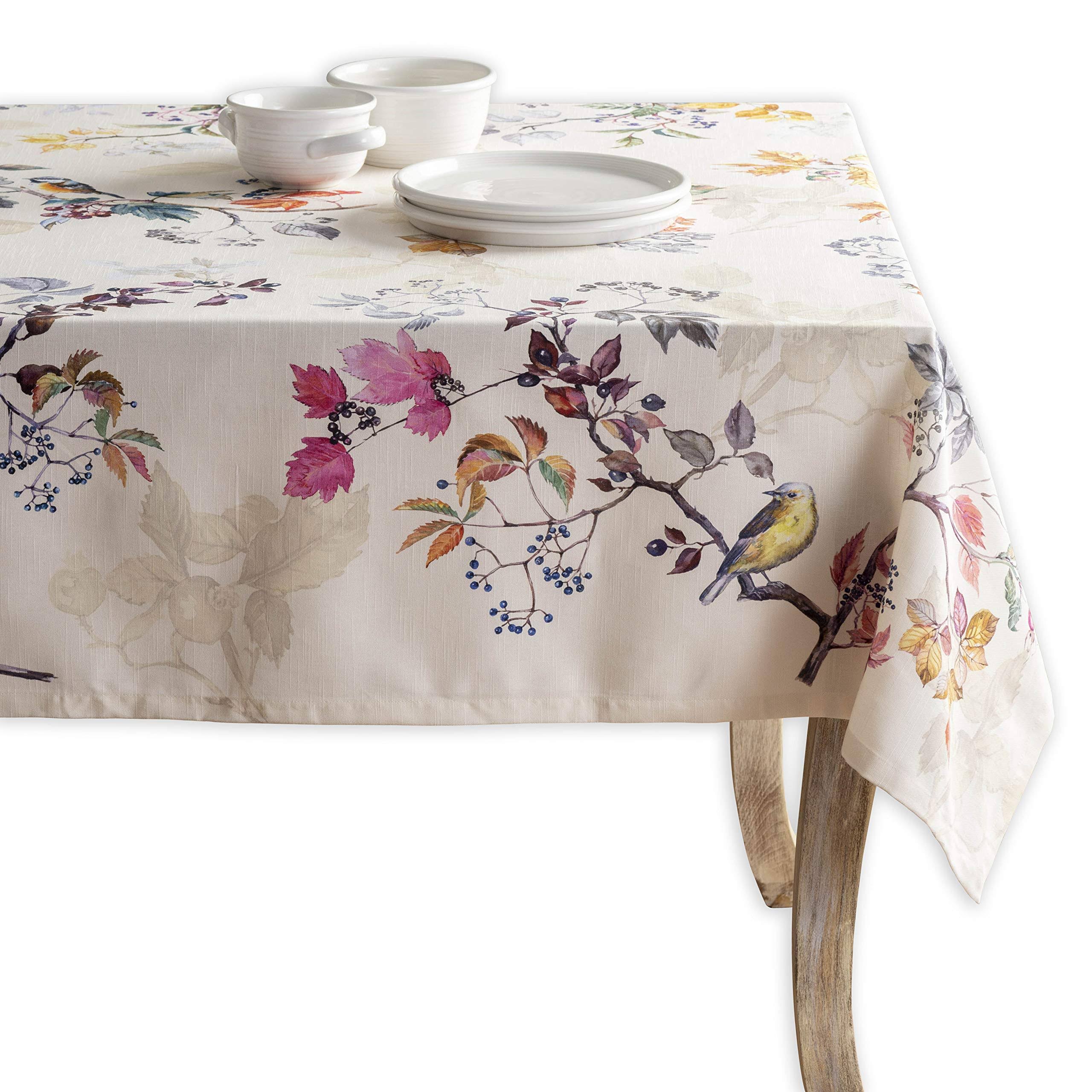 Maison d' Hermine Equinoxe 100% Cotton Beige Tablecloth 60 inch by 120 inch. for