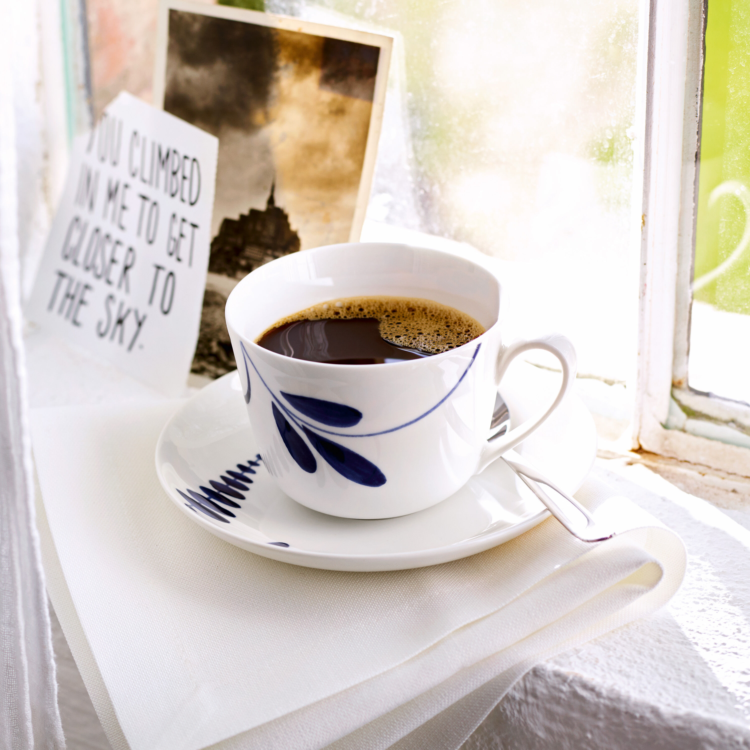 Vieux Luxembourg Coffee cup - White, 6.1 oz, Premium Porcelain