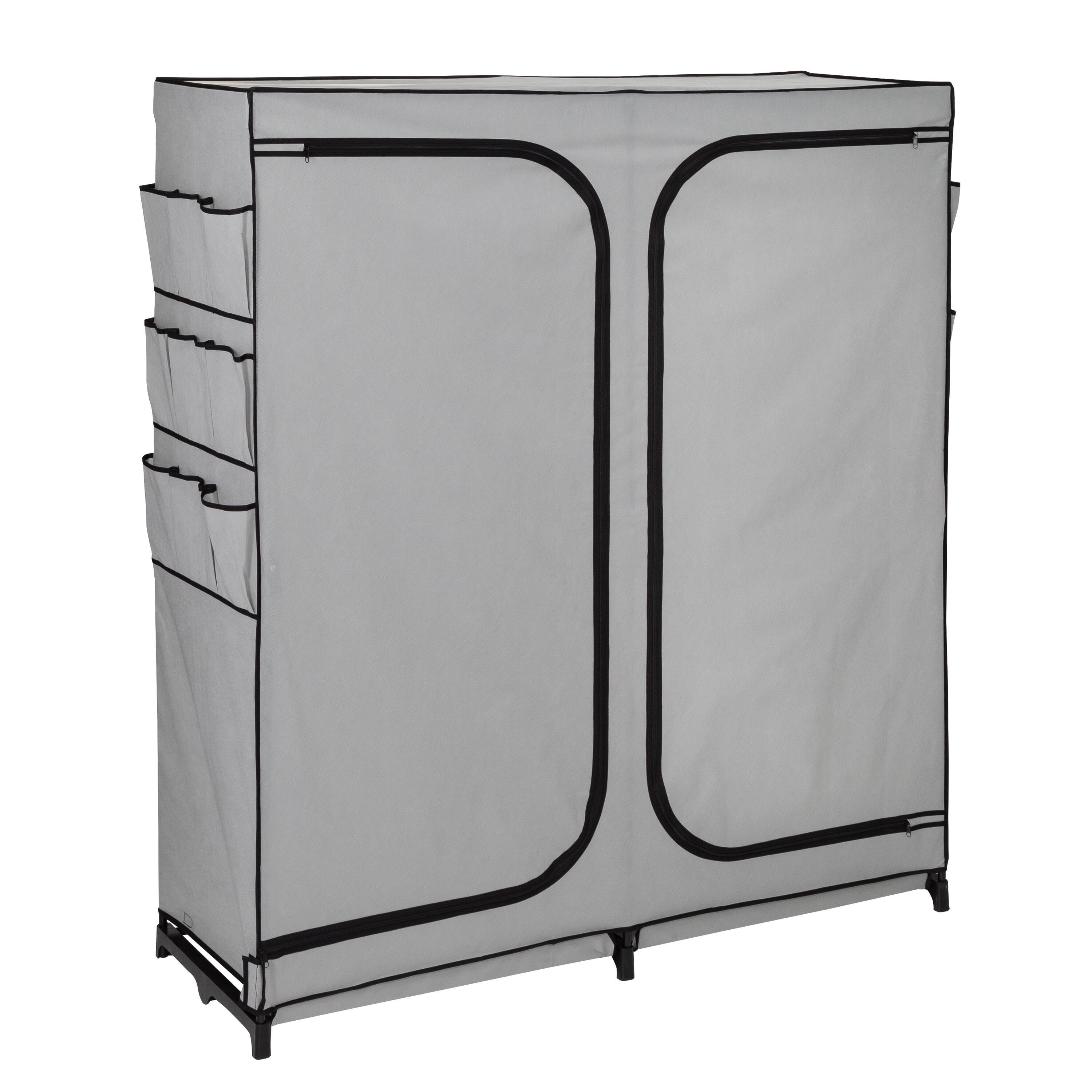 Honey-Can-Do 60-Inch Wide 2-Door Portable Wardrobe Closet with Cover & Side Pockets