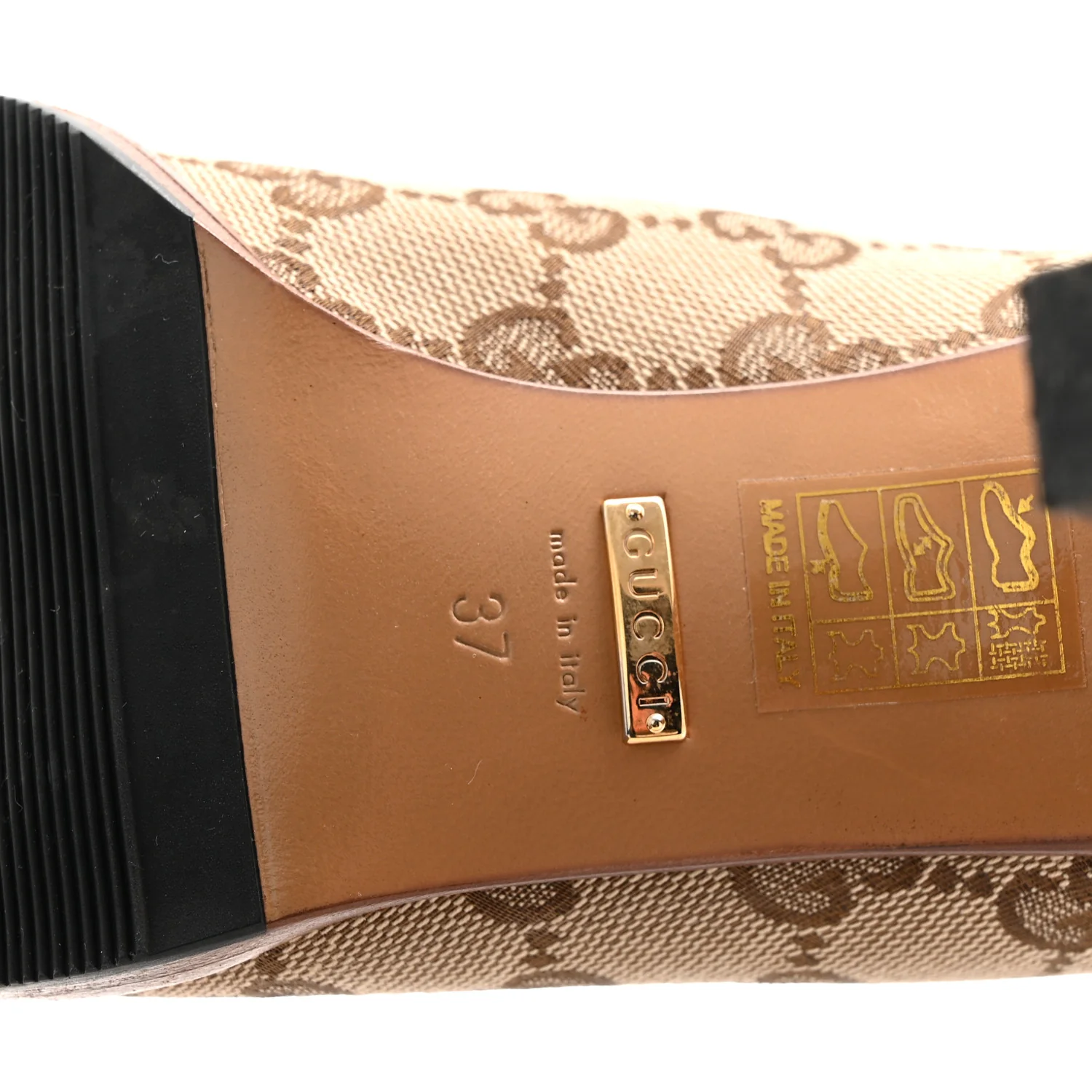 Monogram Malaga Kid Lisa Mid Heel Boots 37 Beige Ebony