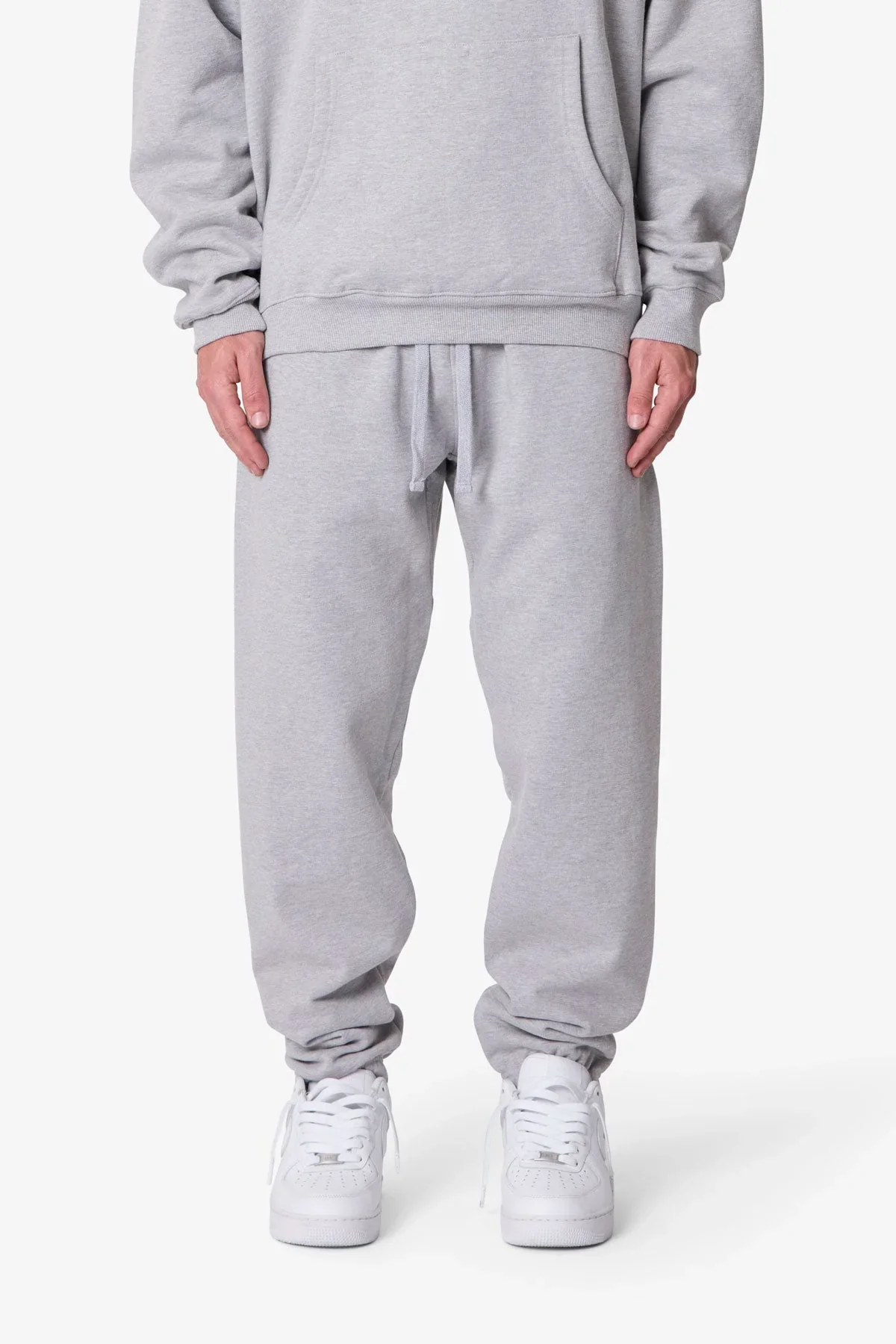 Heavy Basic Sweatpants - Marled Grey