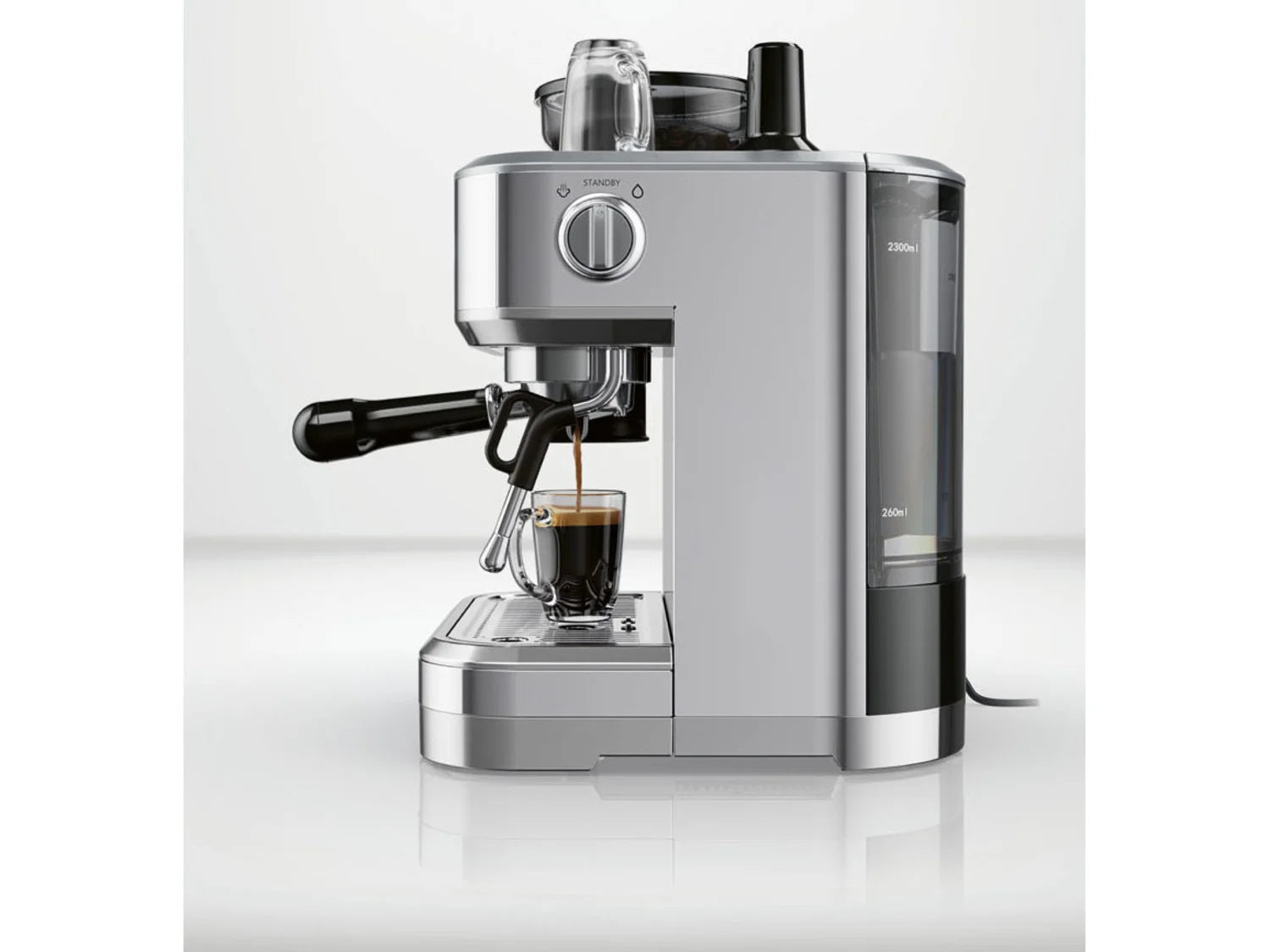 SILVERCREST KITCHEN TOOLS professional portafilter machine SSMP 1770 A2, with integrated grinder