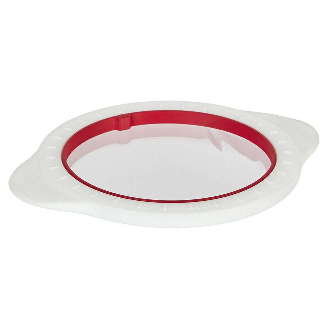Couvercle alimentaire x2 blanc et rouge Ø13 et Ø16cm