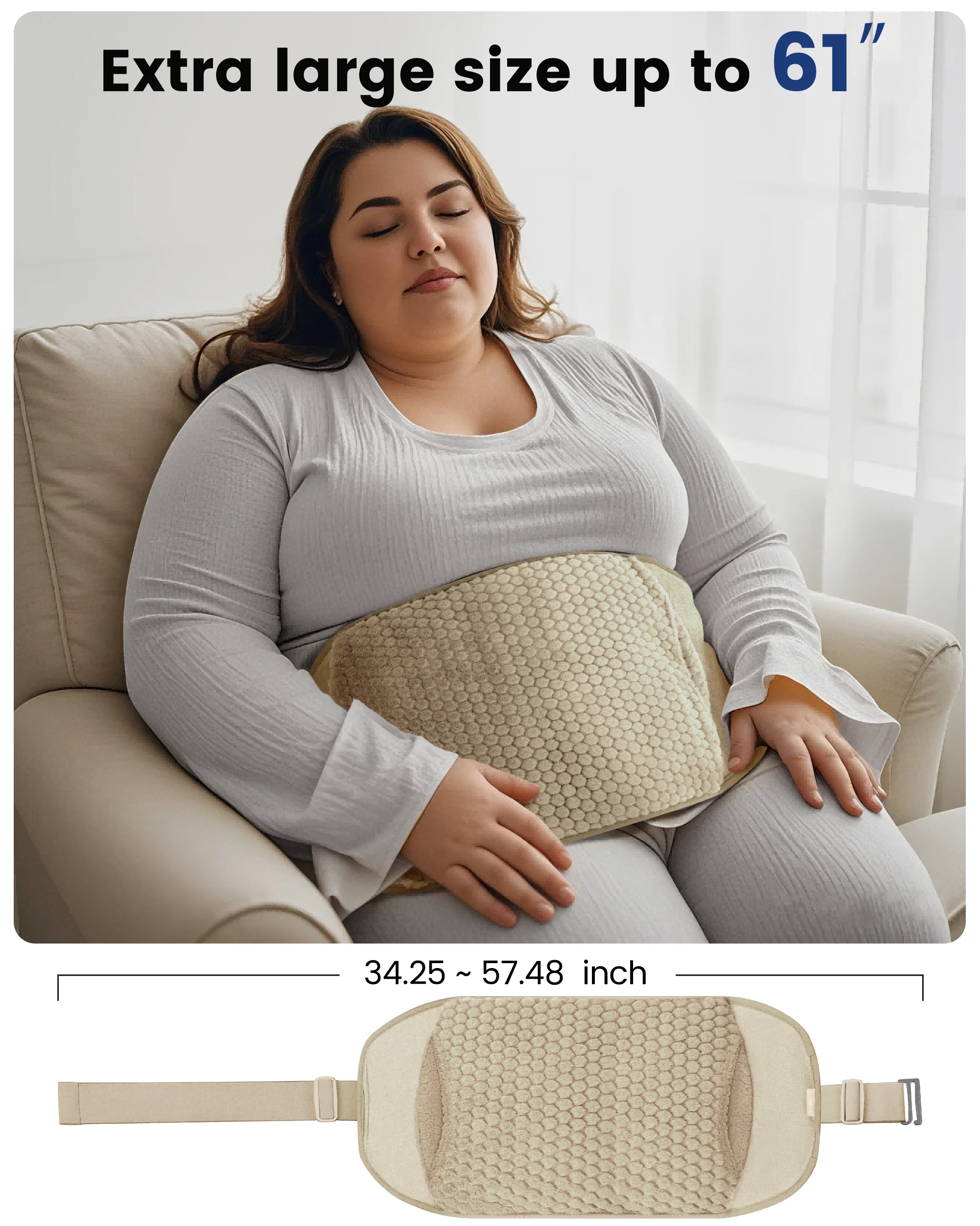 Plush Fabric Heating-Vibrating Massage Mat - 6413