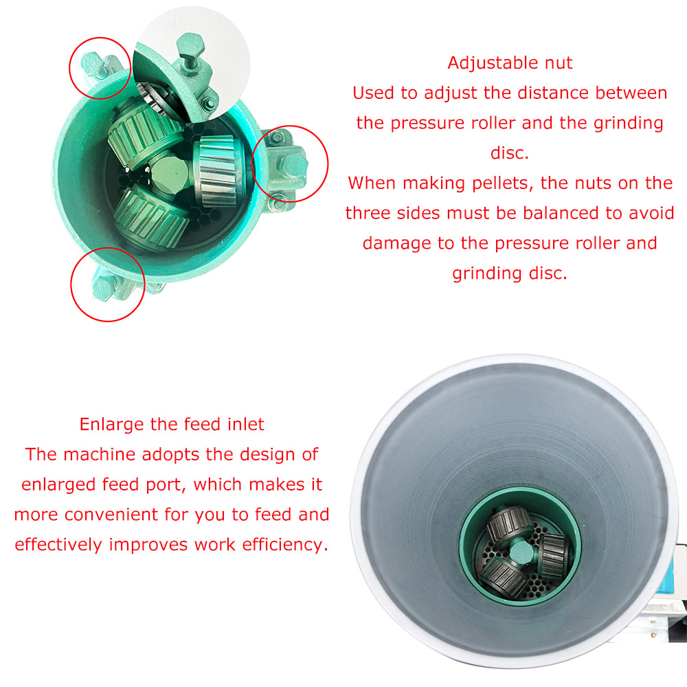 Animal Feed Pellet Mill Machine 8MM Pellet Fodder Press Pelletizer for Chicken 180 200KG/H 220V Image 6