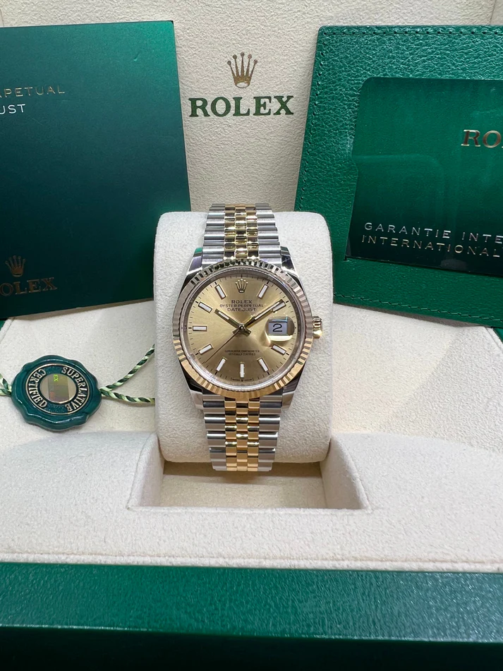 [Super Clone]RLX  Datejust 36mm 126233-0015 Champagne 36mm Dial Jubilee Bracelet Watch