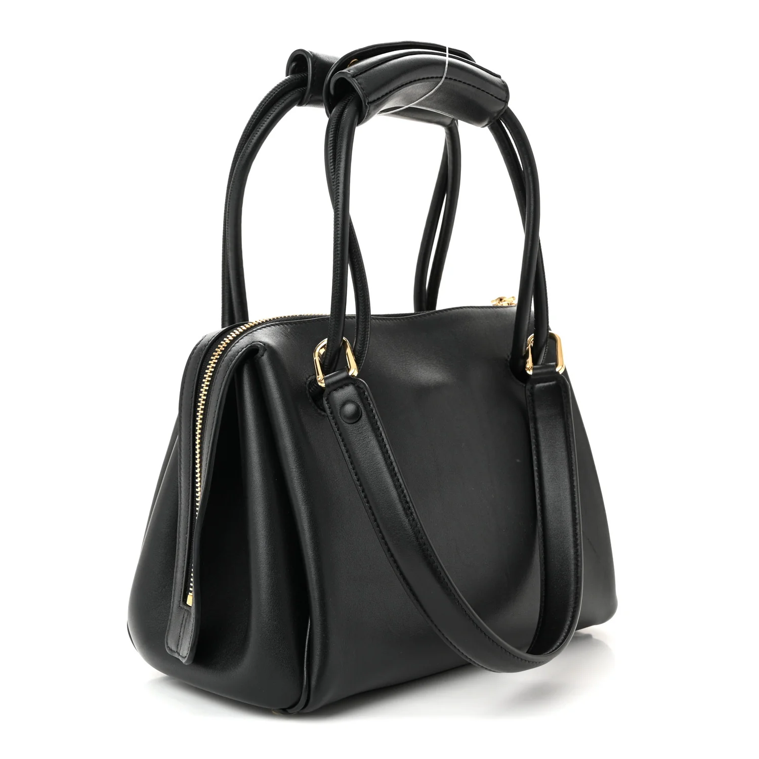 Supple Calfskin Small Madrid Bag Black