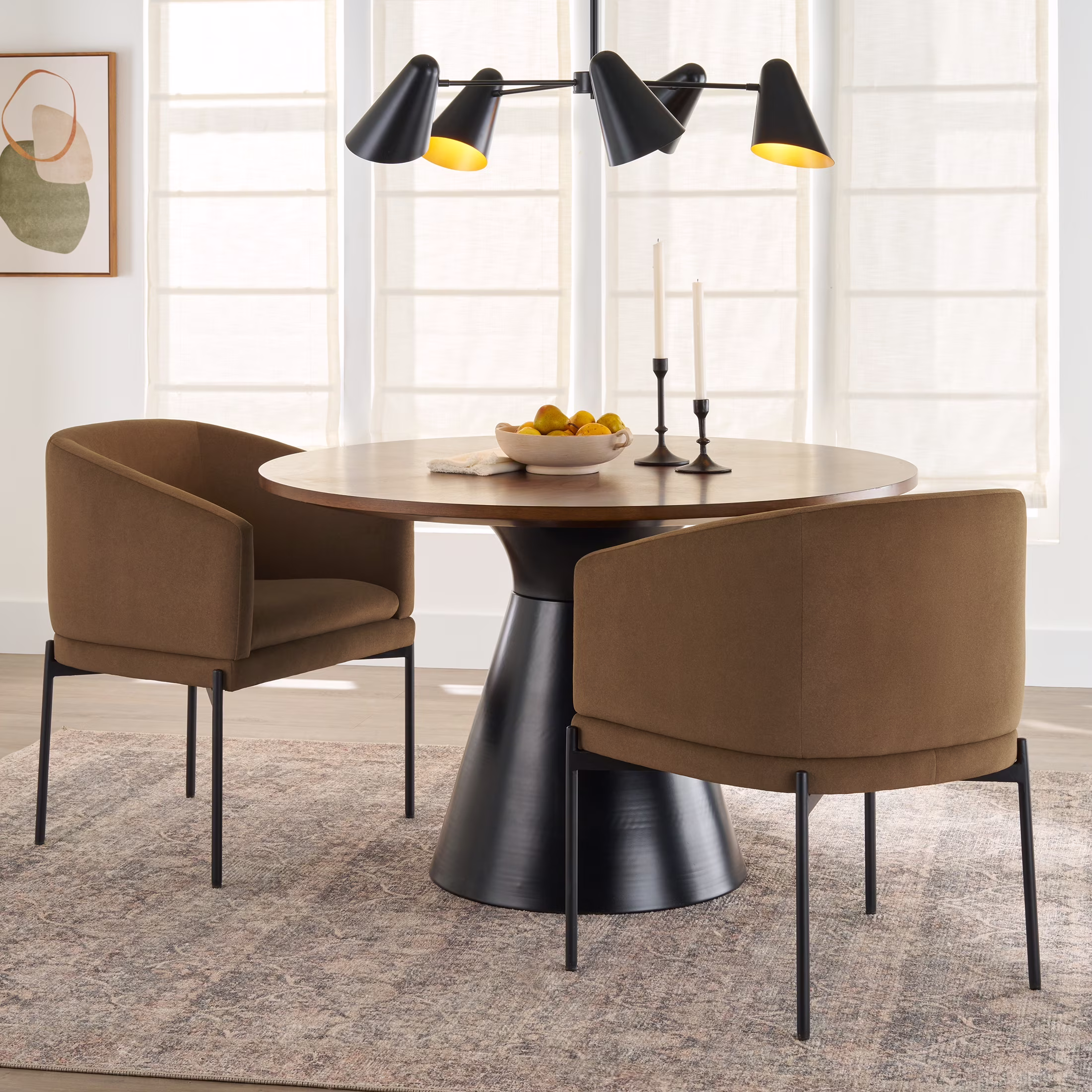 Better Homes & Gardens Wyatt Velvet Dining Chairs, Beige, 2 Pack