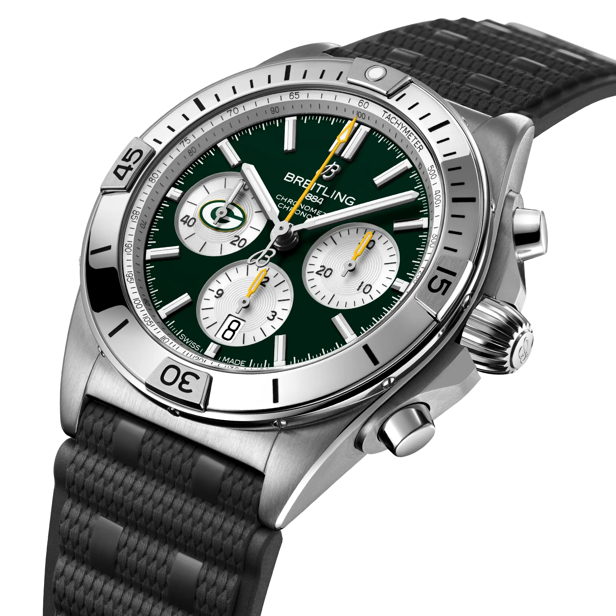 【Super Clone】Breitling Chronomat B01 42 NFL Green Bay Packers Edition AB01342B1L1S1