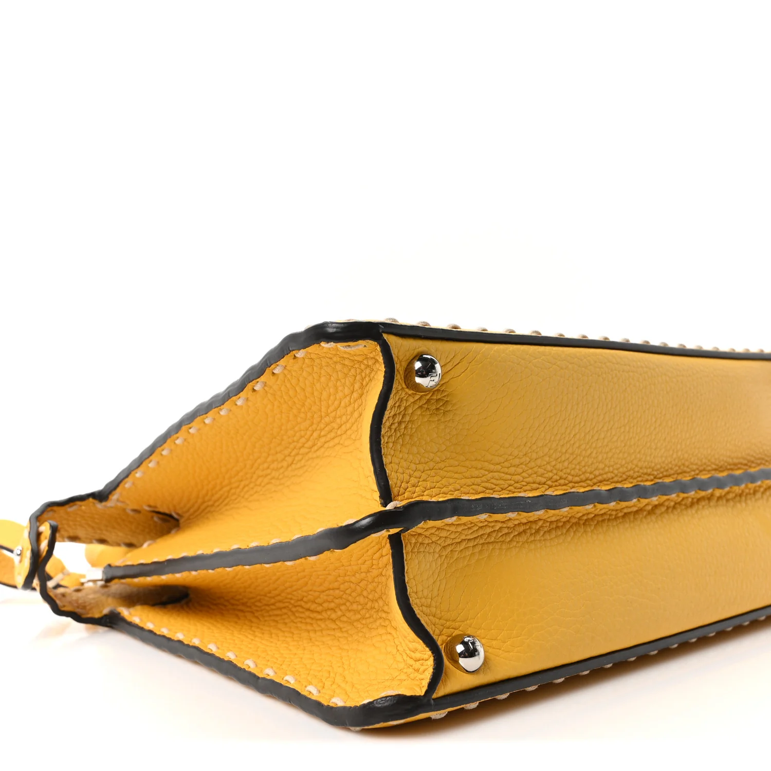 Vitello Granato Camoscio Selleria Macro Stitchings Medium Peekaboo I SEE U Satchel Mimosa