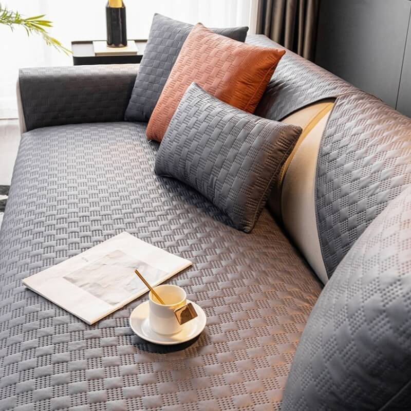 Water-resistant Leathaire Fabric Sofa Cover Furniture Protection Couch Cover