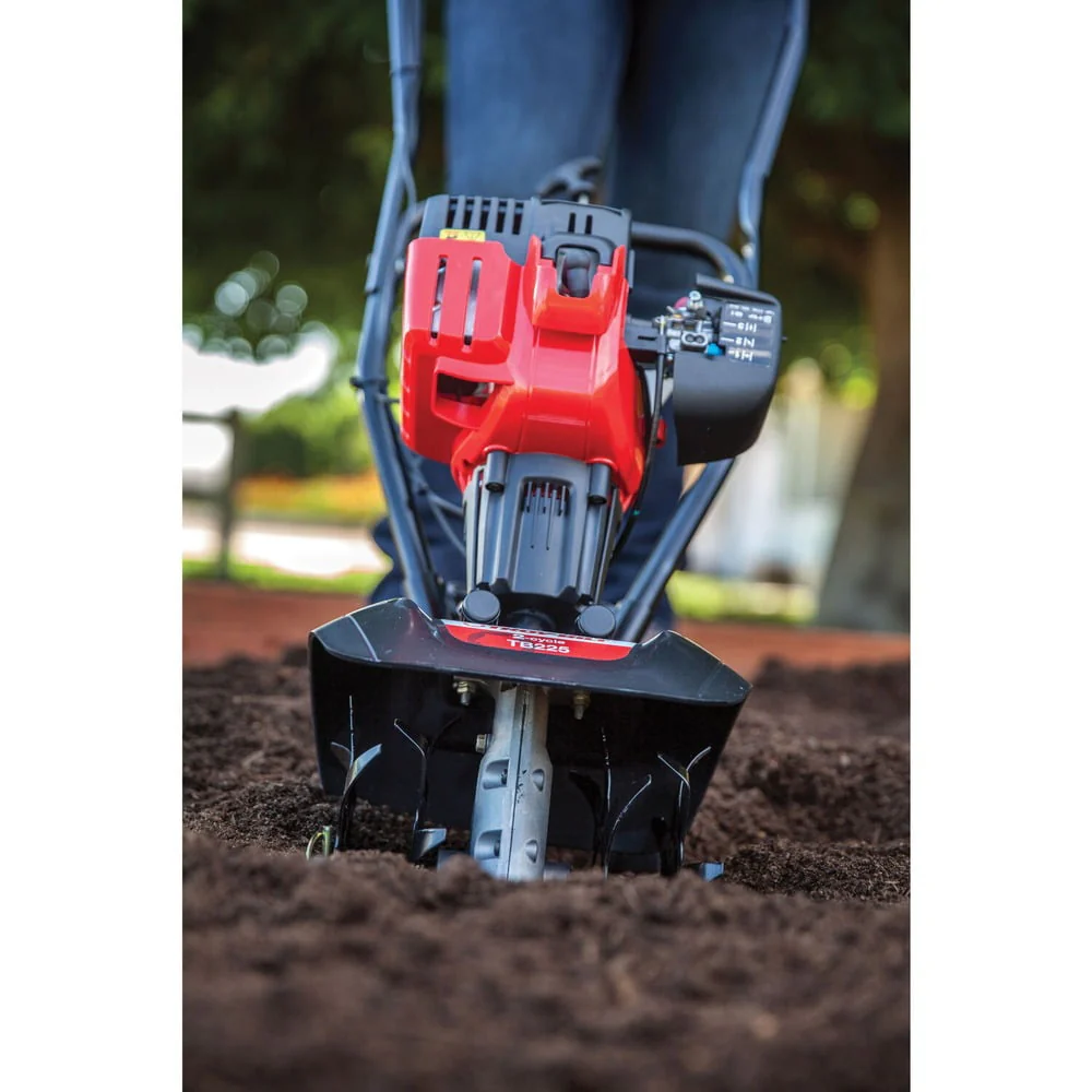 EC 2 Cycle Gas Power Walk Behind 9 Inch Garden Cultivator Tiller, Red(1) - Image 7