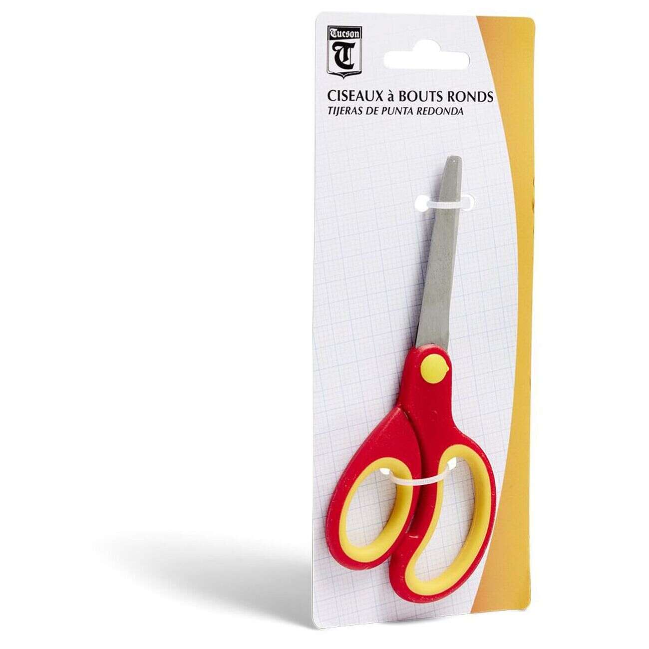Ciseaux bout rond bleu ou rouge