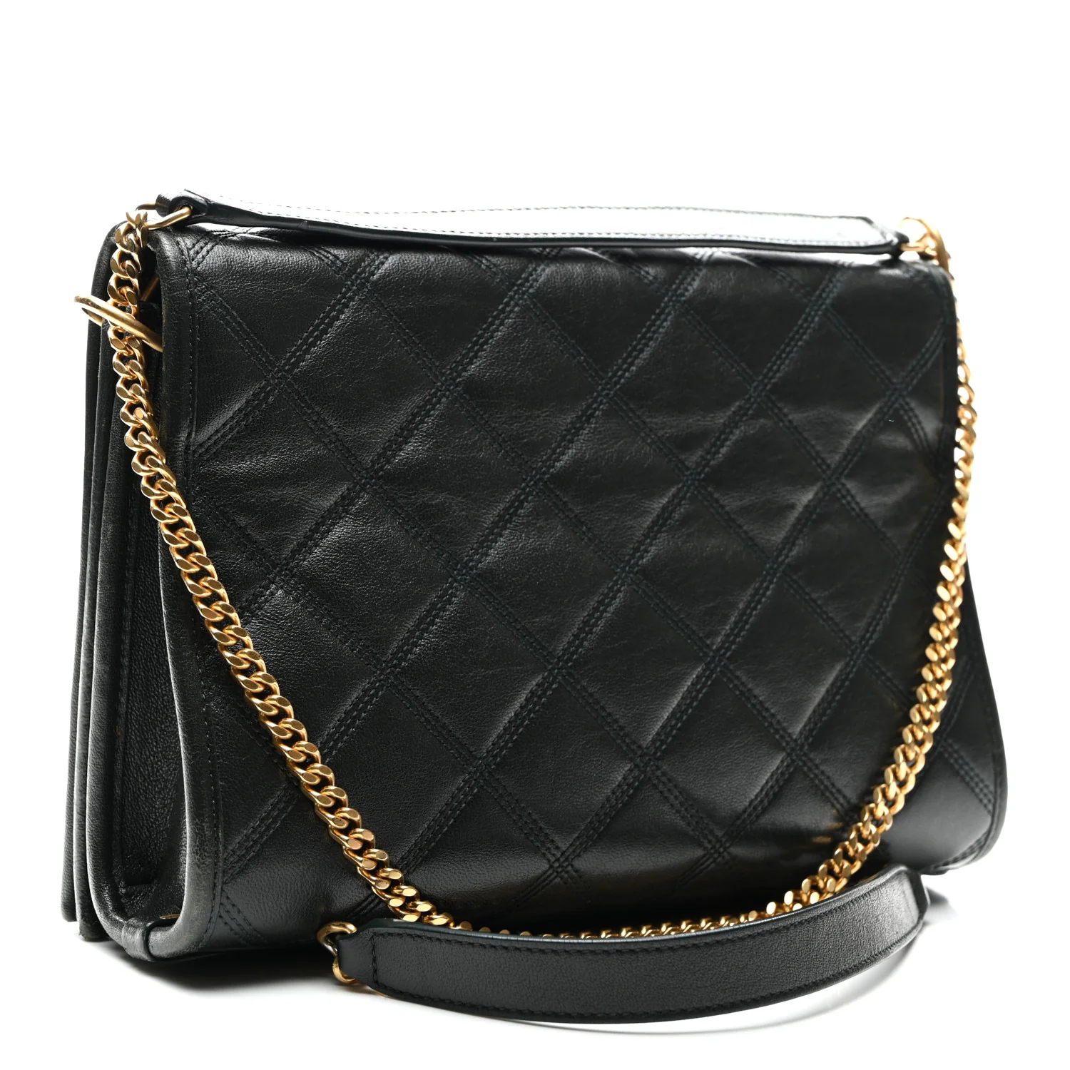 Lambskin Quilted Mini Becky Chain Bag Vert Fonce