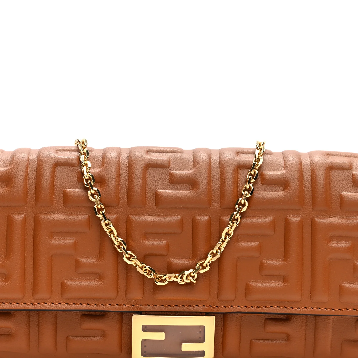 Nappa Matisse FF Embossed Continental Wallet On Chain Coloniale