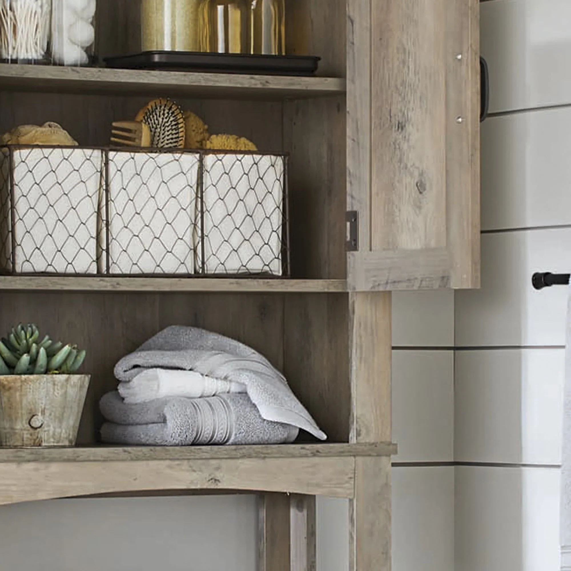 Better Homes & Gardens 26in. Over the Toilet Bathroom Space Saver Cabinet, Rustic Gray