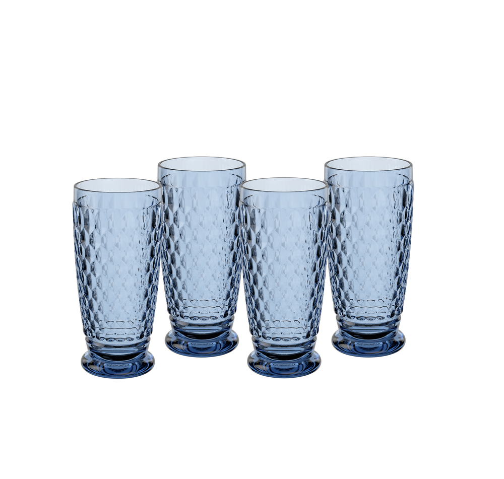 Boston Highball glass - Blue, 10.2 oz, crystal glass