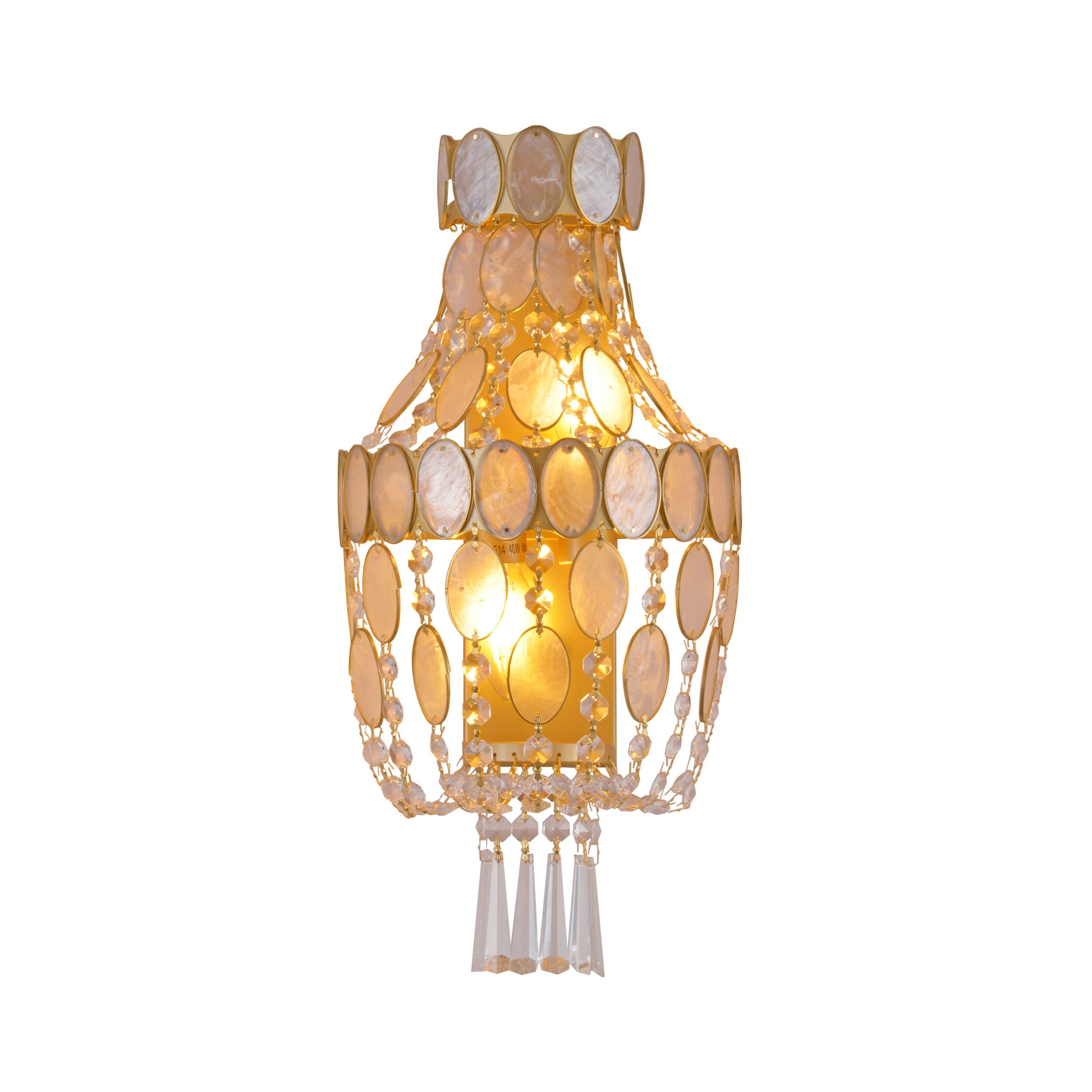 Isadora 3 Light Capiz Wall Light
