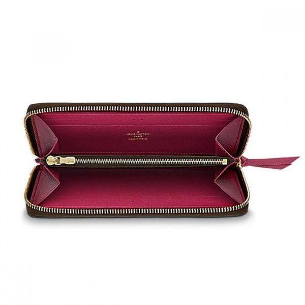 L-bag Monogram Canvas Clemence Wallet M60742 Fuchsia