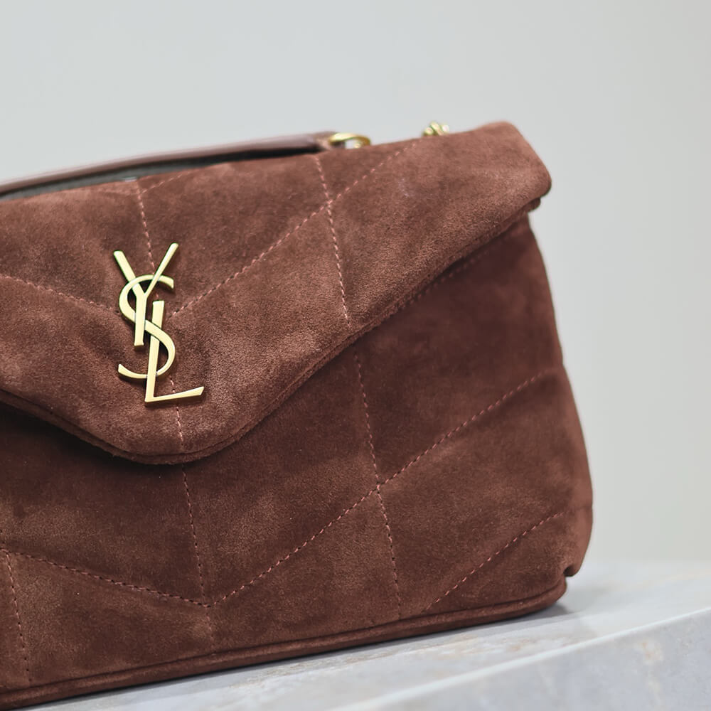 YSL Toy Puffer in suede