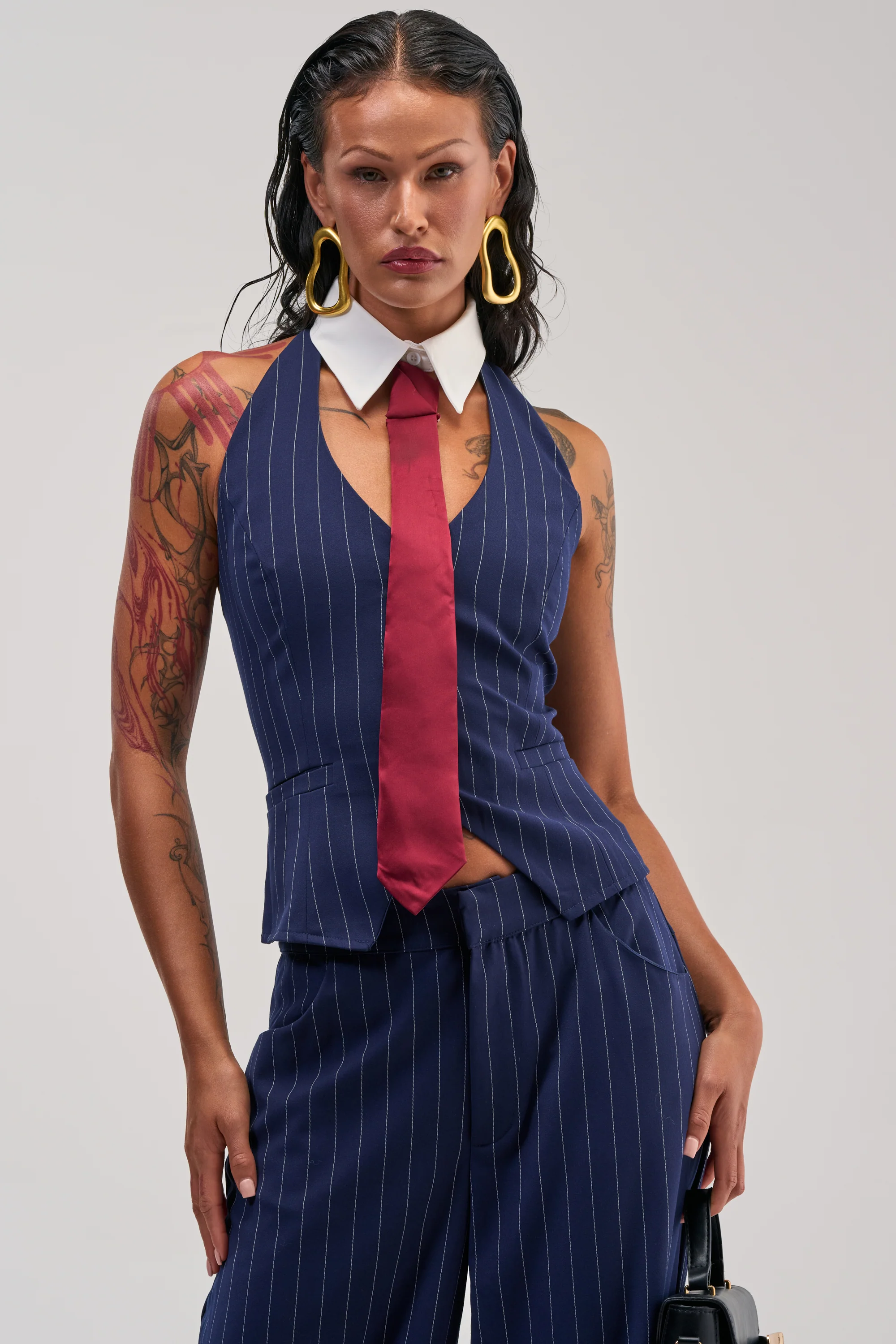 BIG BANK STRIPED VEST - Akira Store