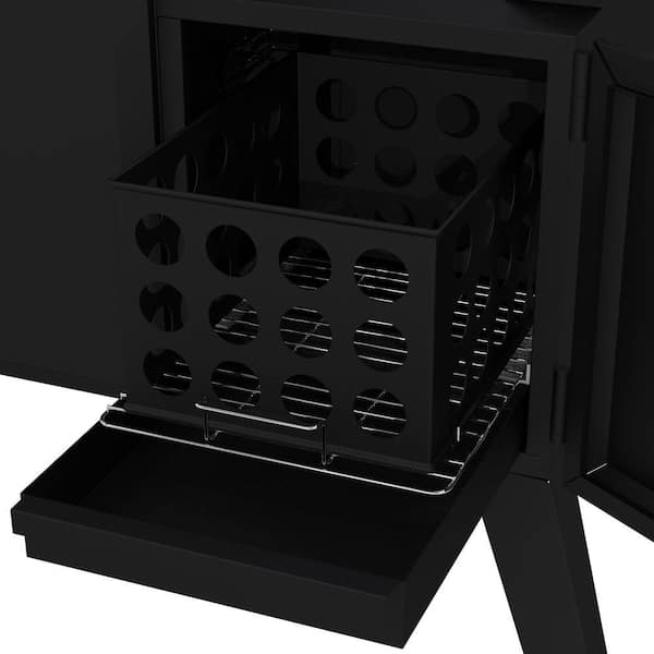 Vertical Wide Body Offset Charcoal Smoker - Image 9