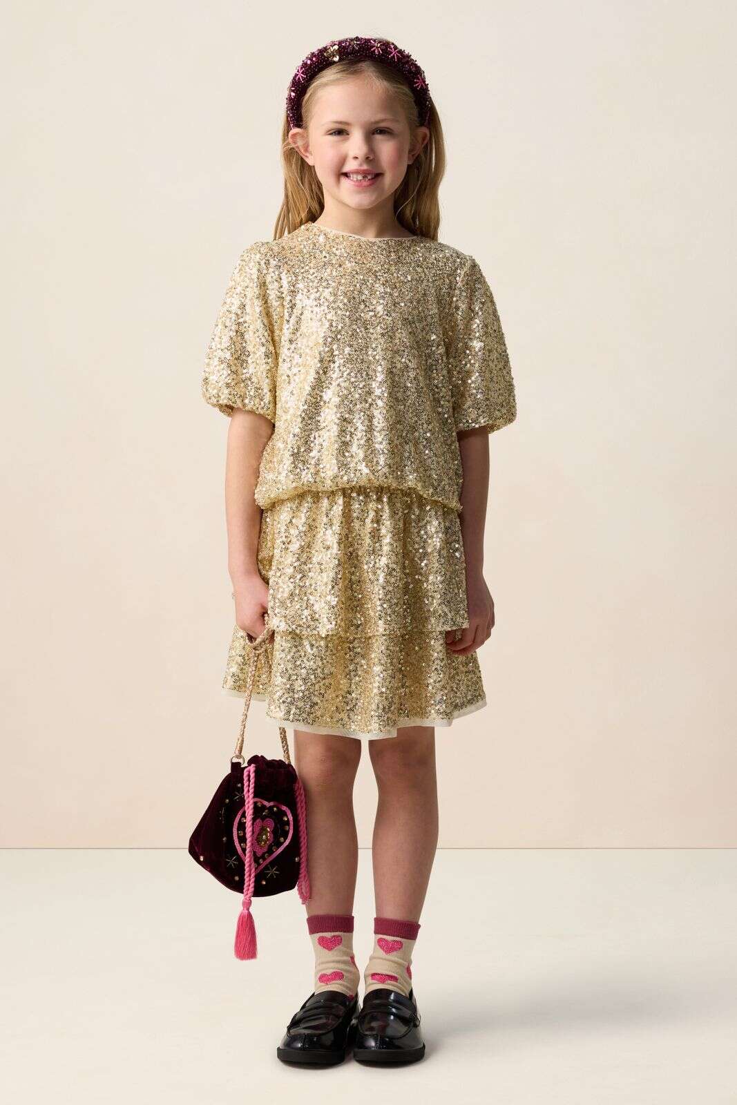 Goud t-shirt met pailletten