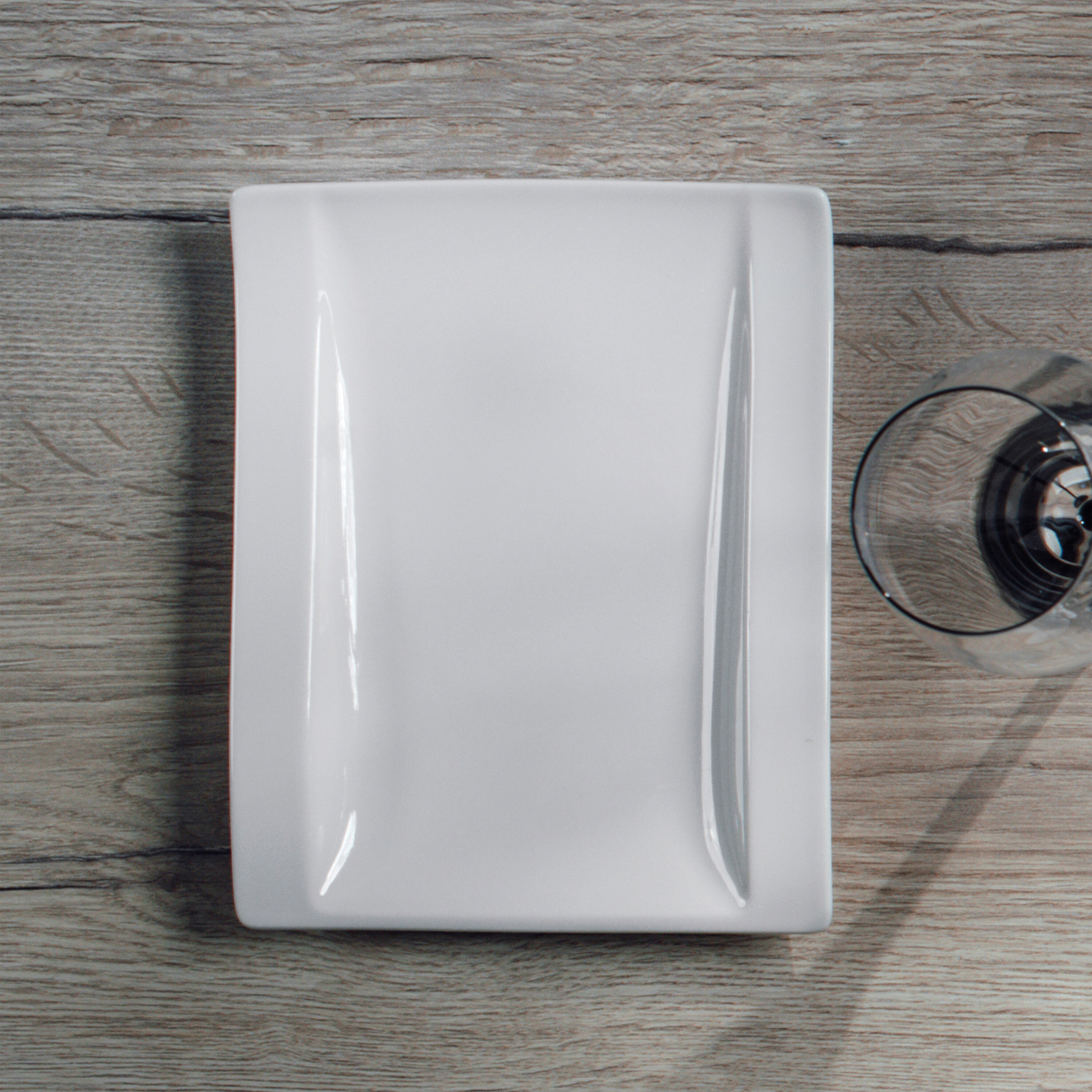 NewWave Appetizer/ Bread Plate - White, 7.3'' x 5.9'', Premium Porcelain