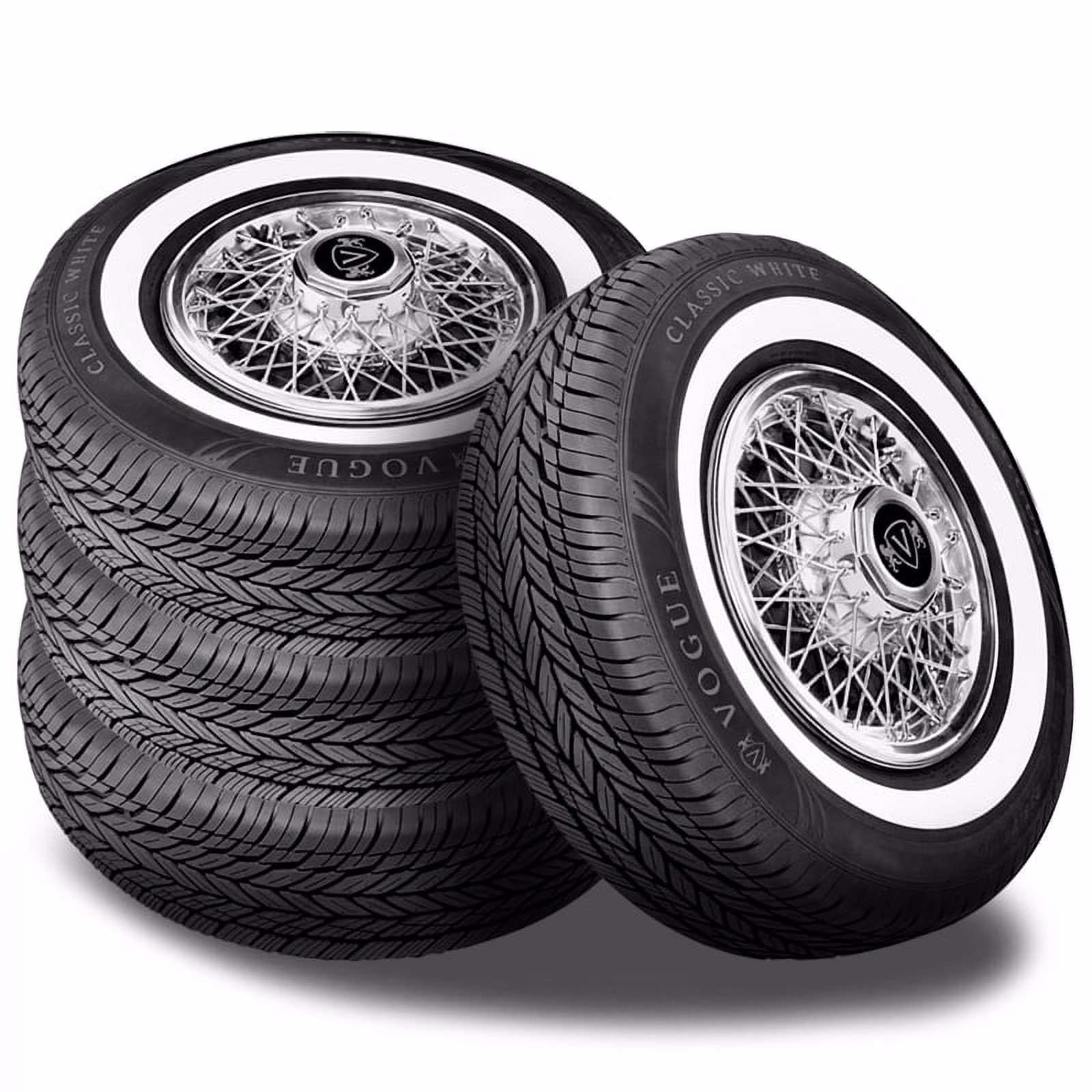 4 Vogue Classic White Sidewall Grand Touring 235/75R15 109T All-Season 60K MILE 1.2945.501 / 235/75/15 / 2357515
