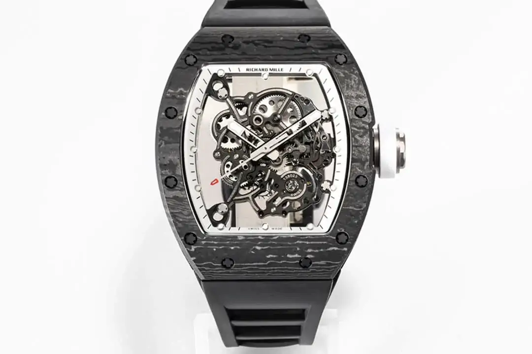 Richard Mille RM055 NTPT BBR Factory Black Rubber Strap