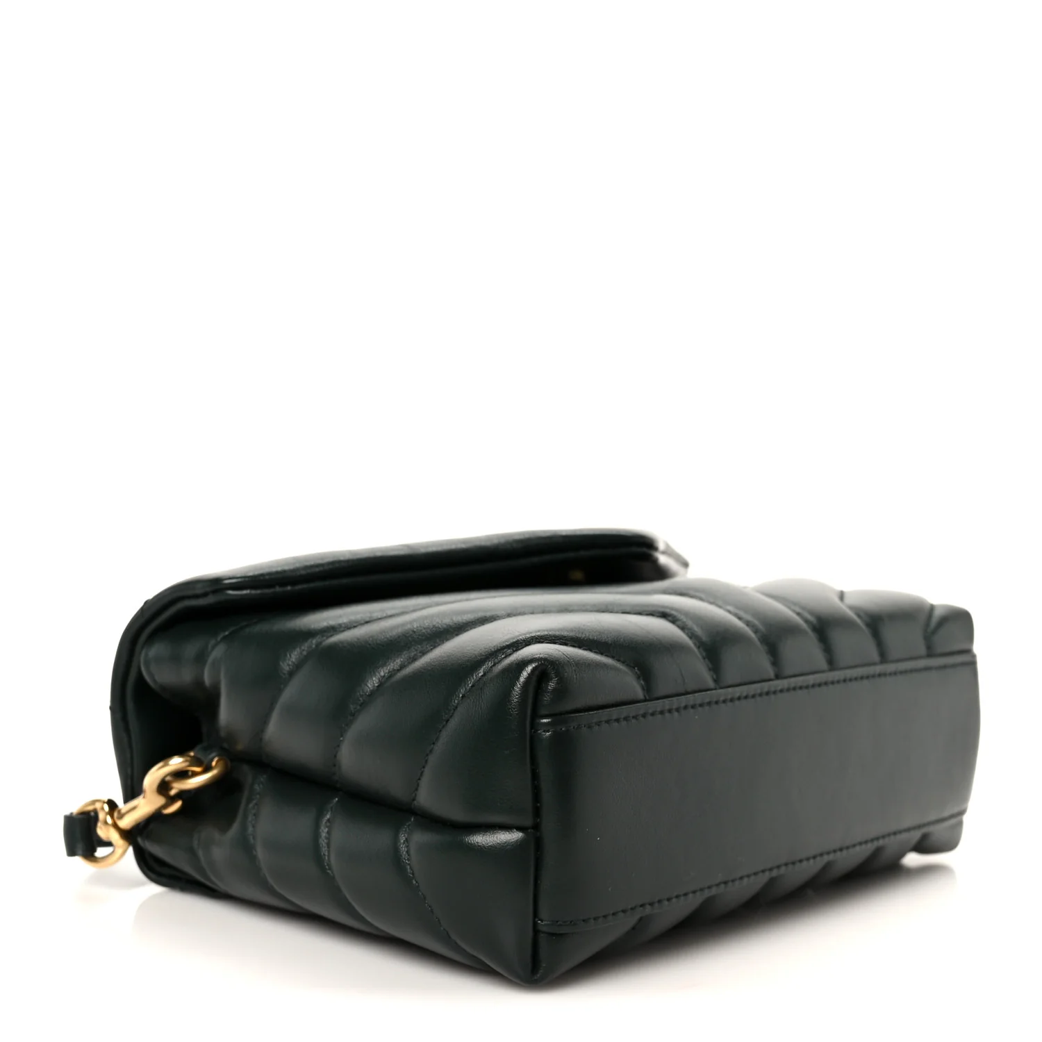 Calfskin Y Quilted Monogram Toy Loulou Crossbody Bag Deep Green