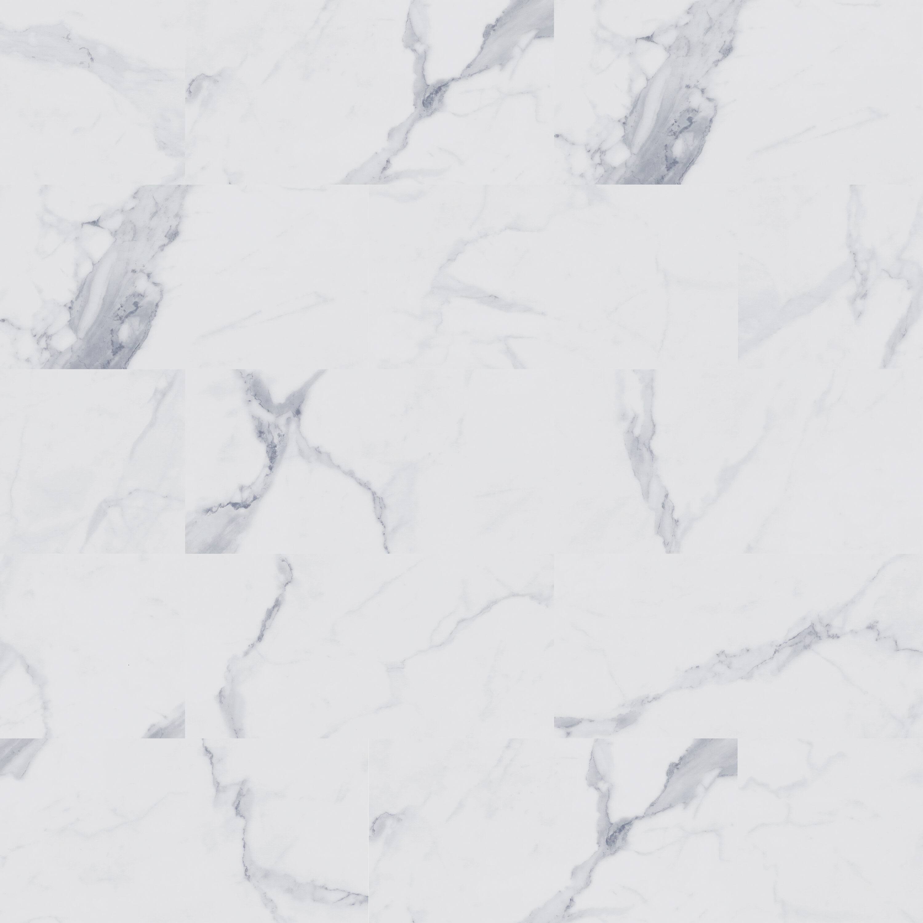 STAINMASTER Glacier Calacatta Marble 12-mil x 12-in W x 24-in L Waterproof Interlocking Luxury Vinyl Tile Flooring (19.79-sq ft/ Carton) in White