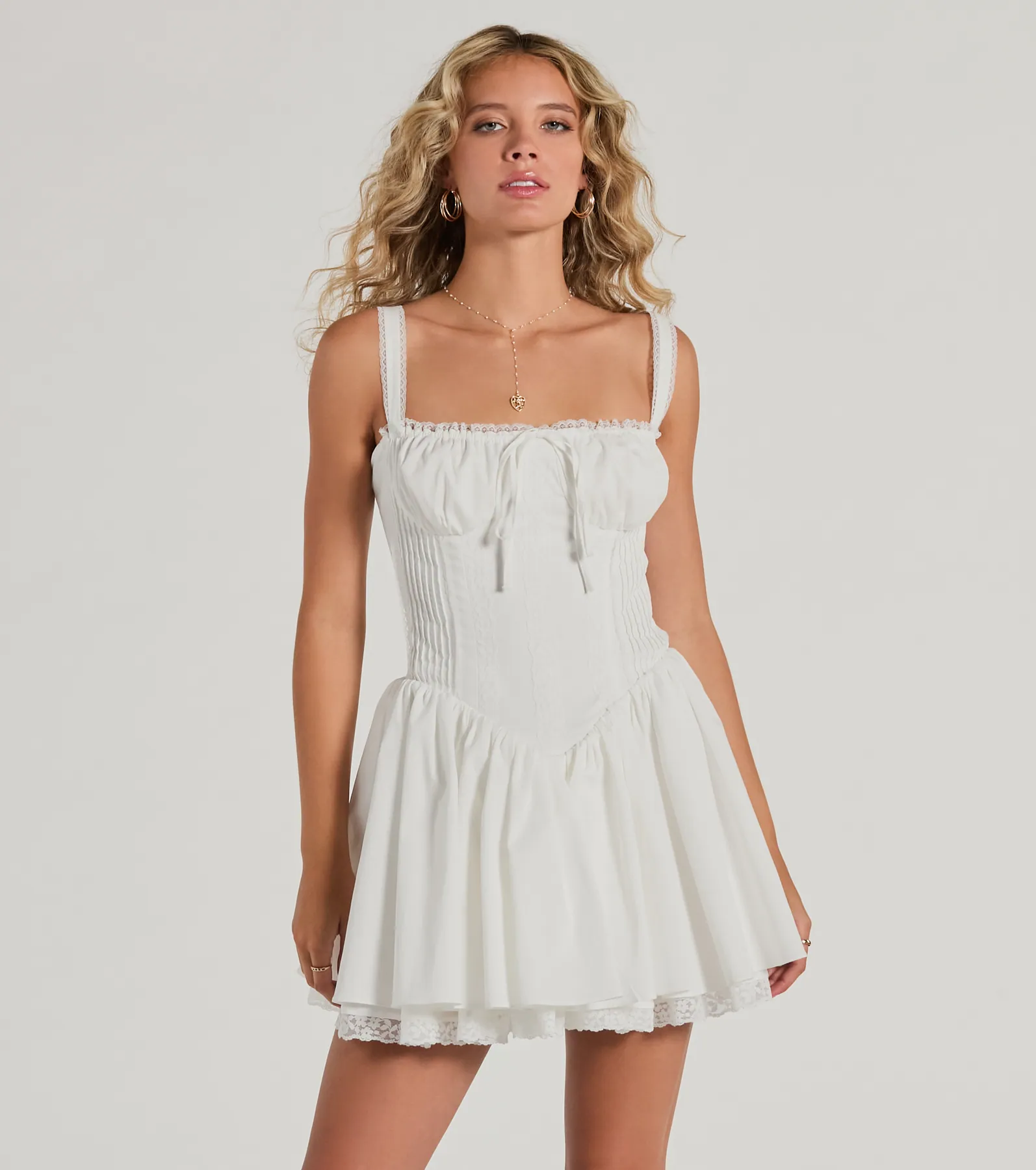 So Darling Woven Drop-Waist Skater Dress