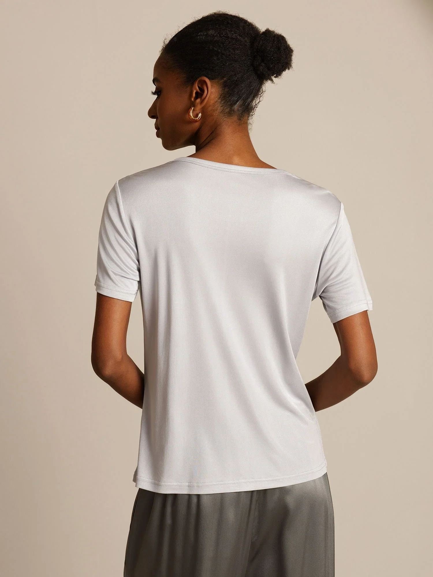 Pure Silk Jersey Short Sleeve Women's T-Shirt