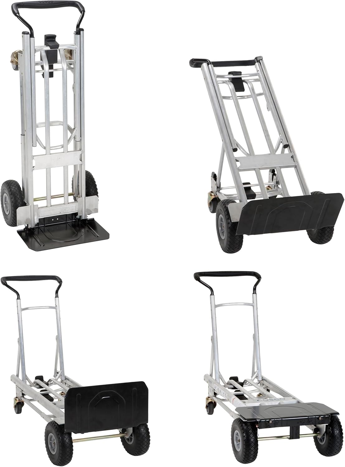 Diable pliable 4 en 1 avec roues increvables