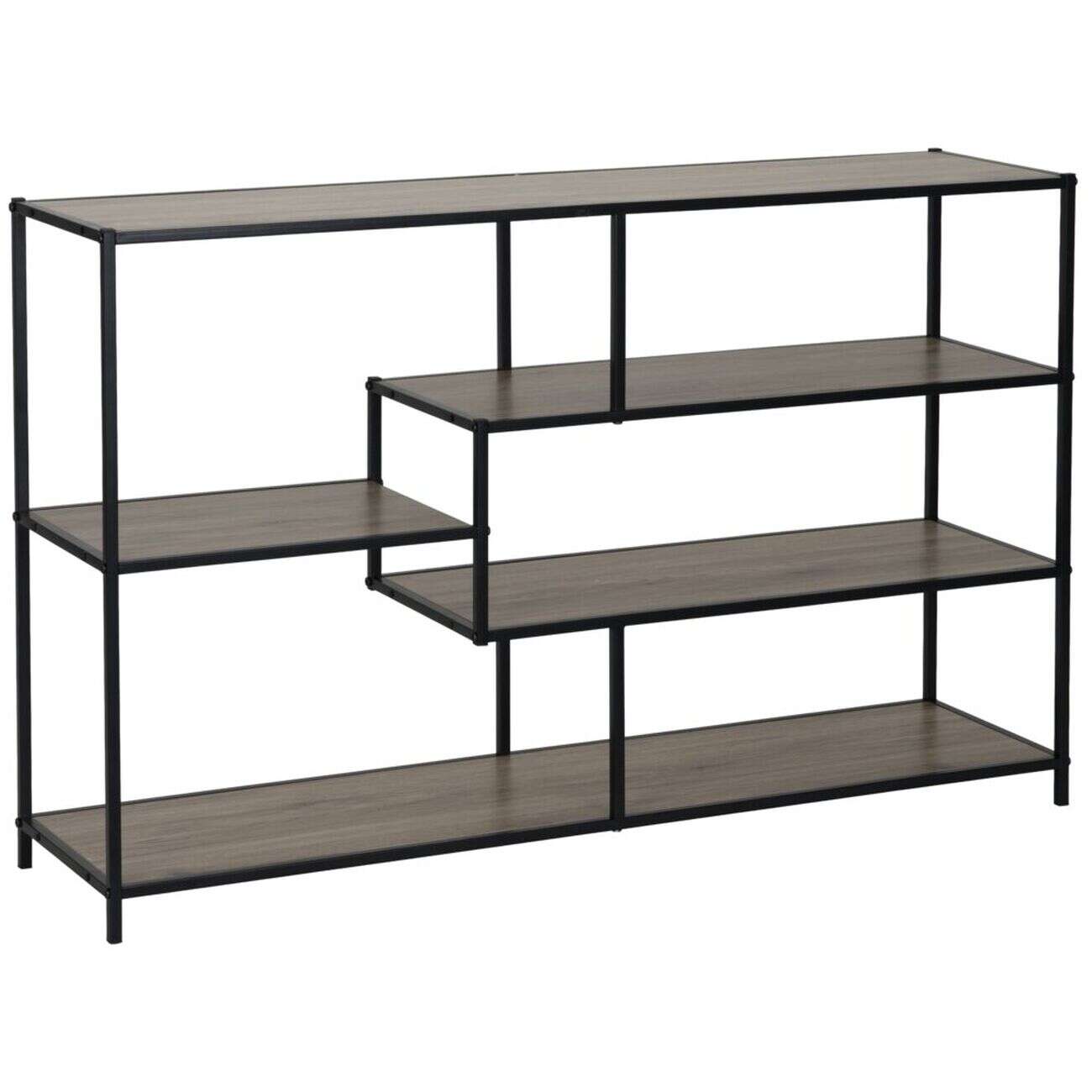 Étagère en bois 5 niveaux Luffi effet stratifié 116x30xH76cm