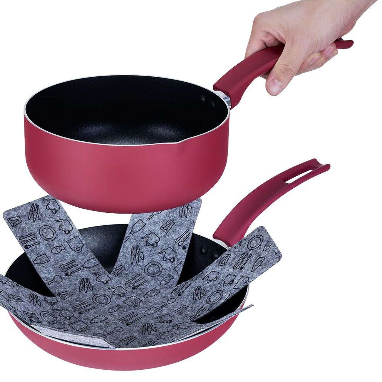 Protège poêle en feutrine x2