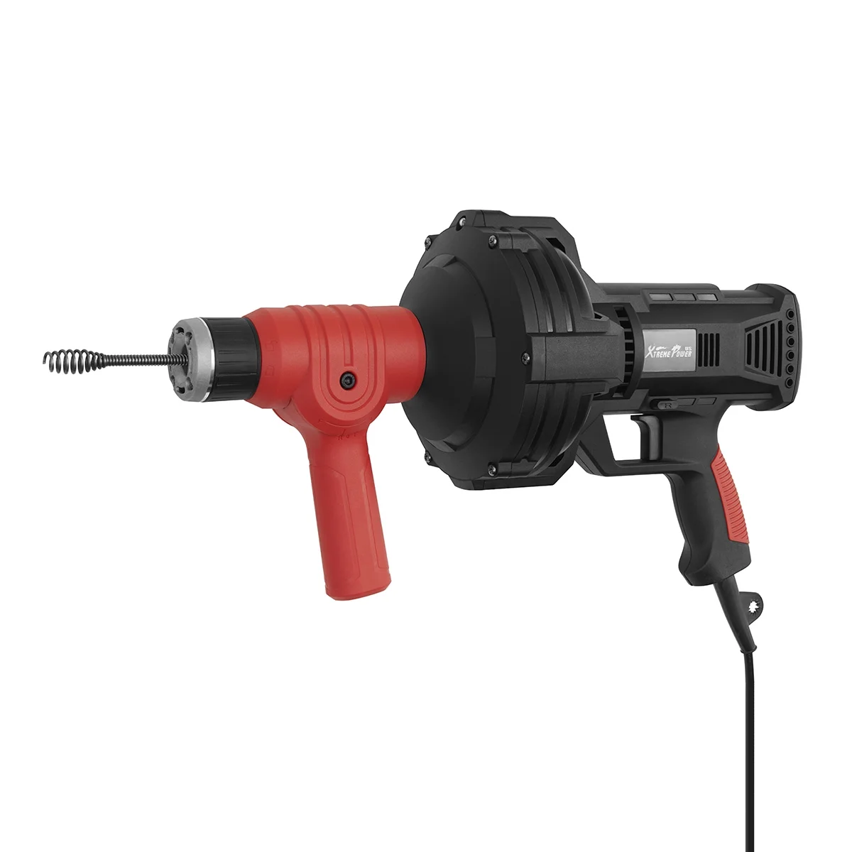 Auto Feed Drain Auger Snake Handheld, 25 Ft, 3/4"-2" Pipes, Red/Black(3/4" 2" Pipes) - Image 4