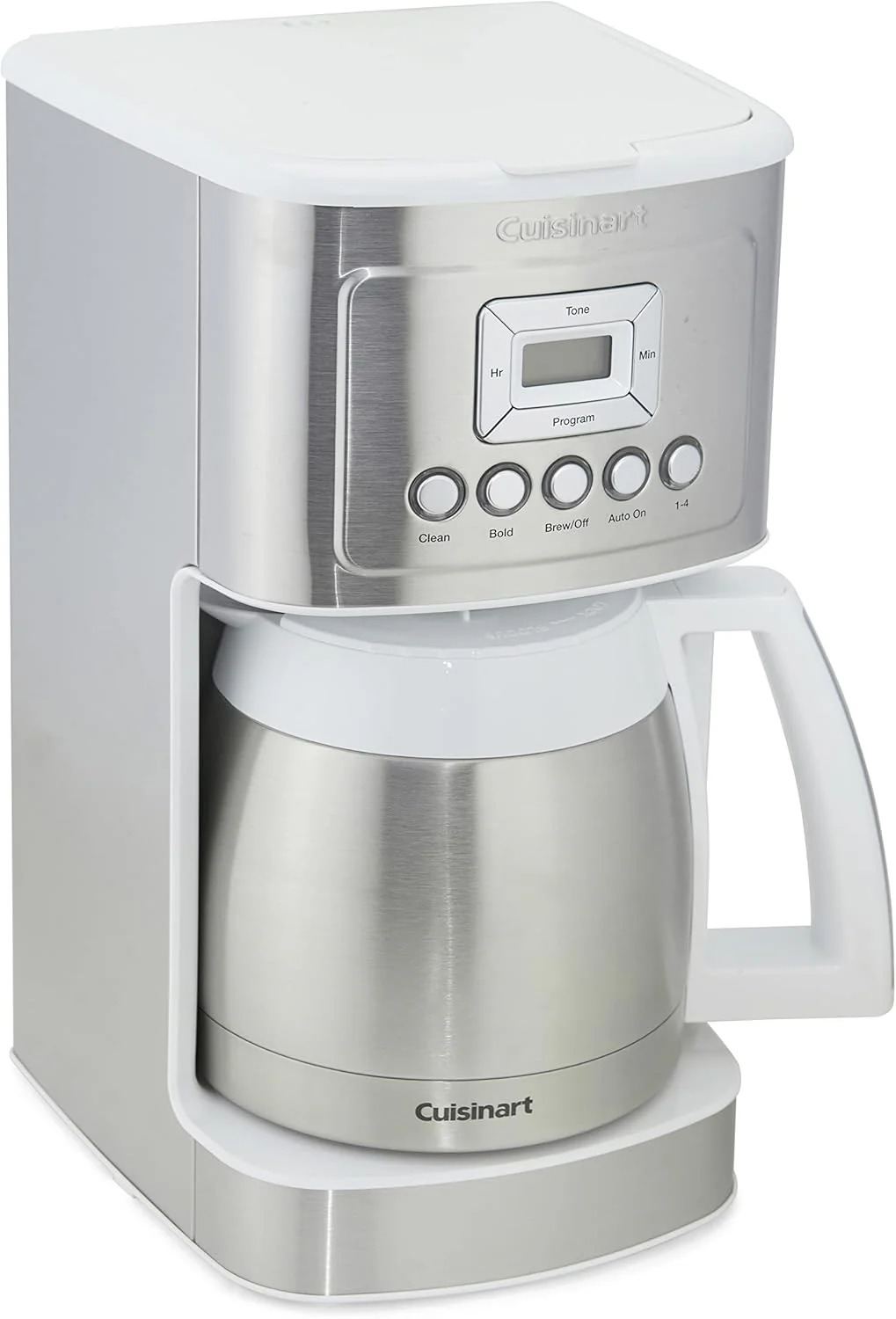 Cafetière Cuisinart 12 tasses, cafetière programmable PerfecTemp avec verseuse isotherme, réglage de 1 à 4 tasses, contrôle de l'intensité du café et fonction pause, acier inoxydable, DCC-3400NAS, argent
