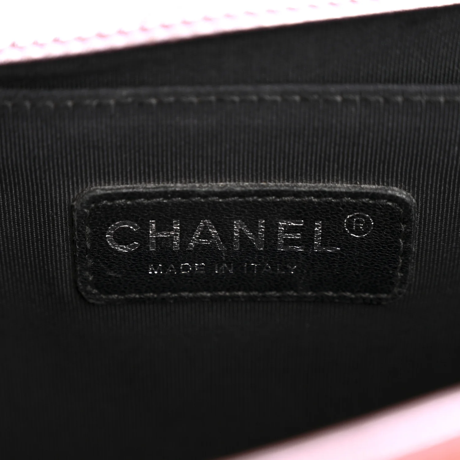 Metallic Patent Calfskin Quilted Medium Boy Flap Light Pink