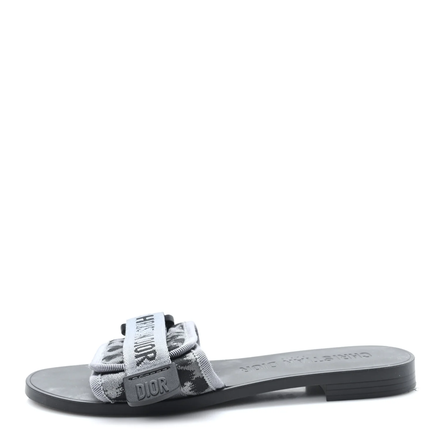 Technical Stretch Fabric Camouflage Dio(r)evolution Slide Sandals 37 Black Grey
