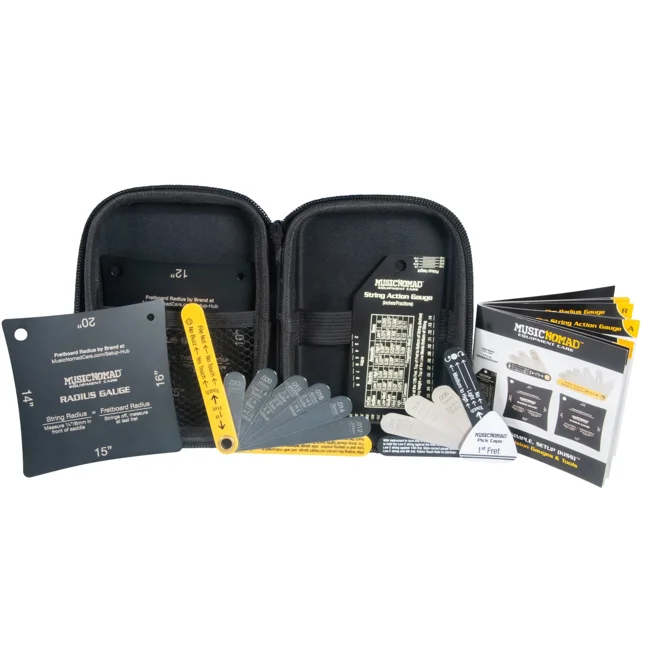 MusicNomad KEEP IT SIMPLE, SETUP (KISS)? Starter Kit Bundle - 6 pc. Gauge Set, 26 pc. Guitar Tech Tool Set, 11 pc. Truss Rod Wrench Set (MN609)