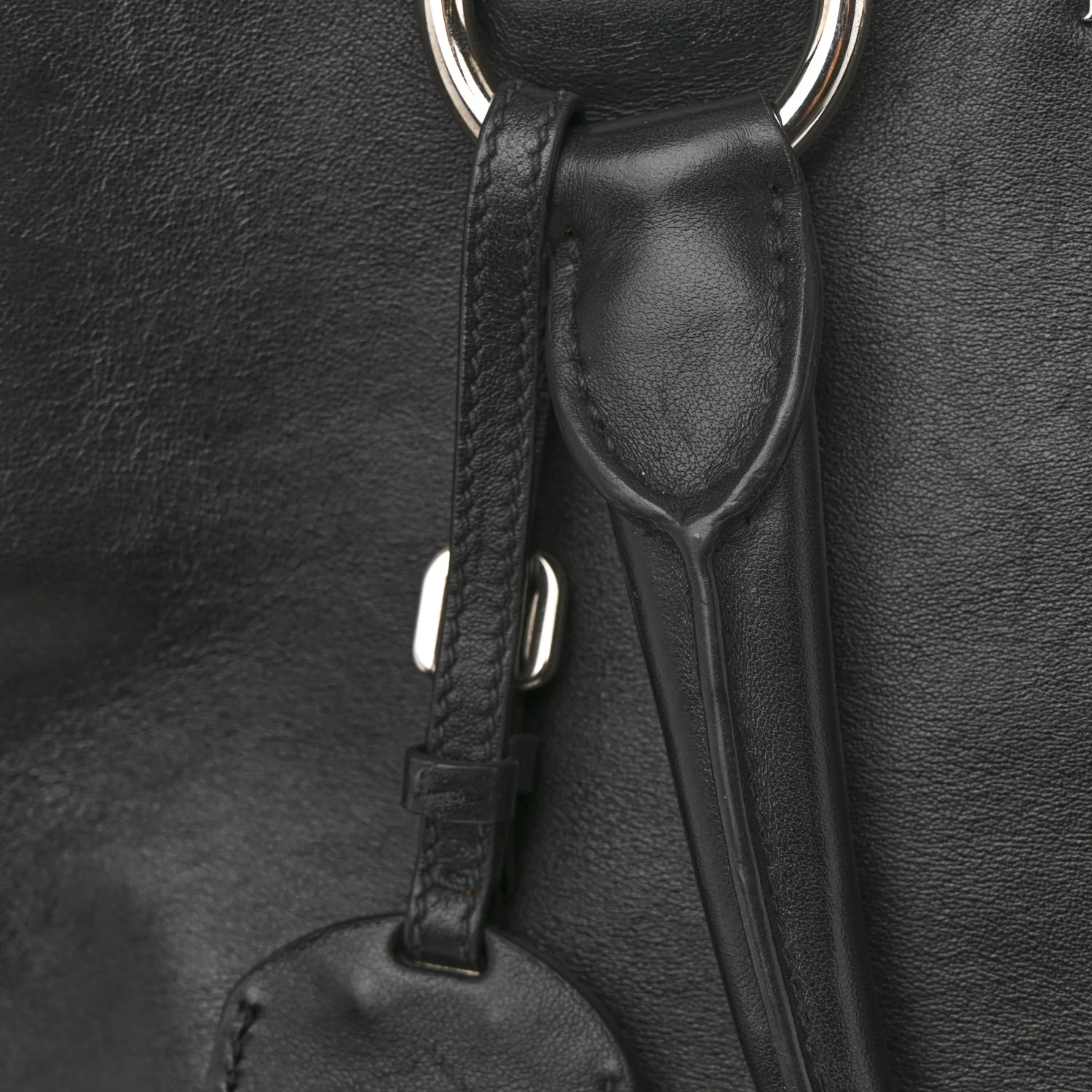 Soft Calf Shopping Tote Black