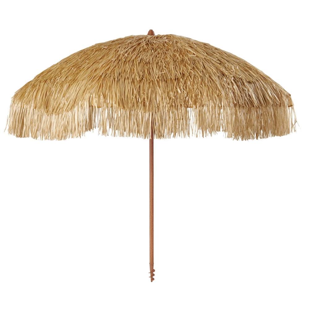 6 Foot Tiki Tropical Beach Umbrella Brown Thatch Hawaiian Pool Patio Party