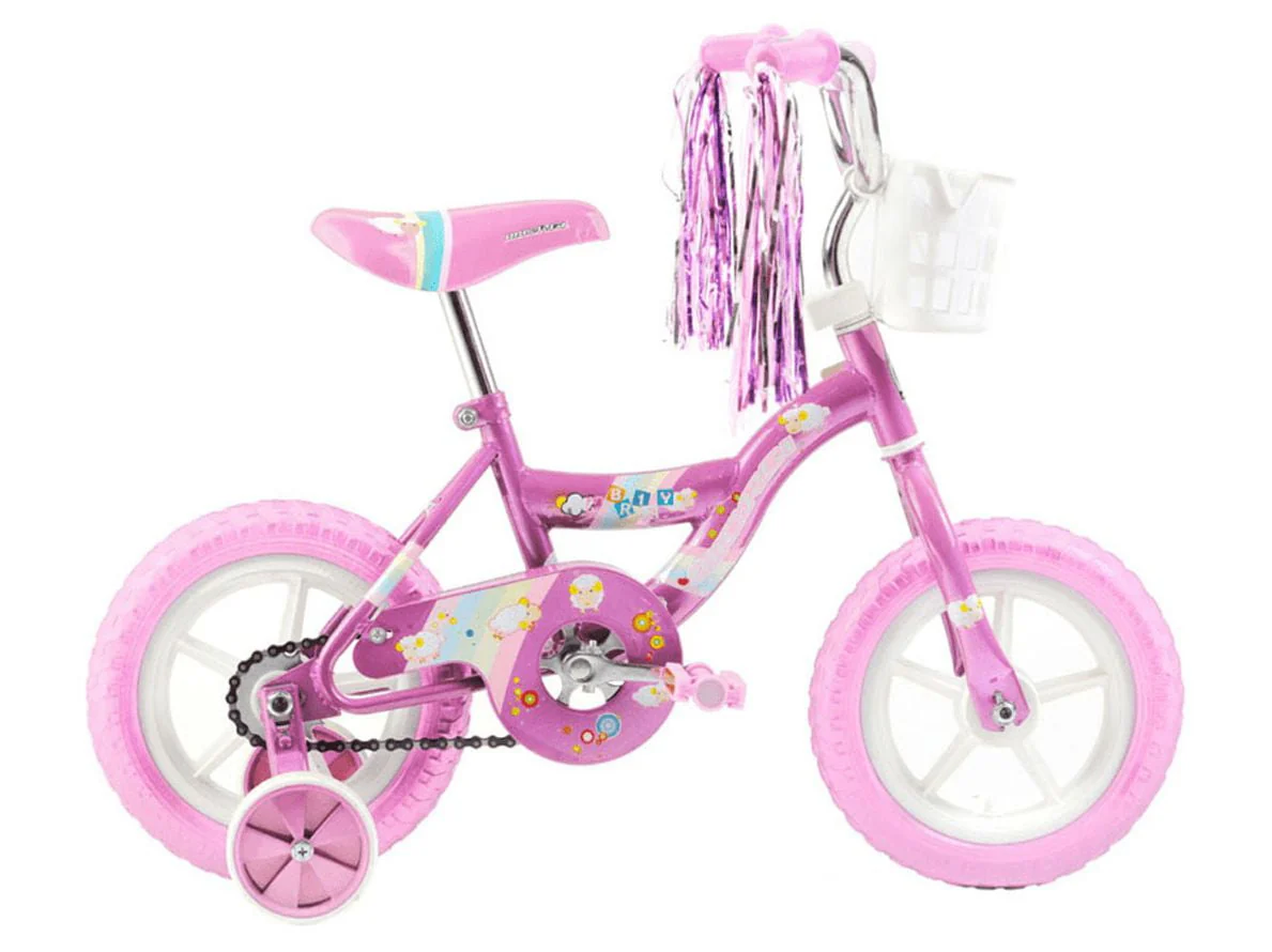 12 In. Kid's Beginner Bicycle for 2-4 Years Old Boy's and Girl's with Foam Tire for Indoor Use No Brake, Pink - Image 7