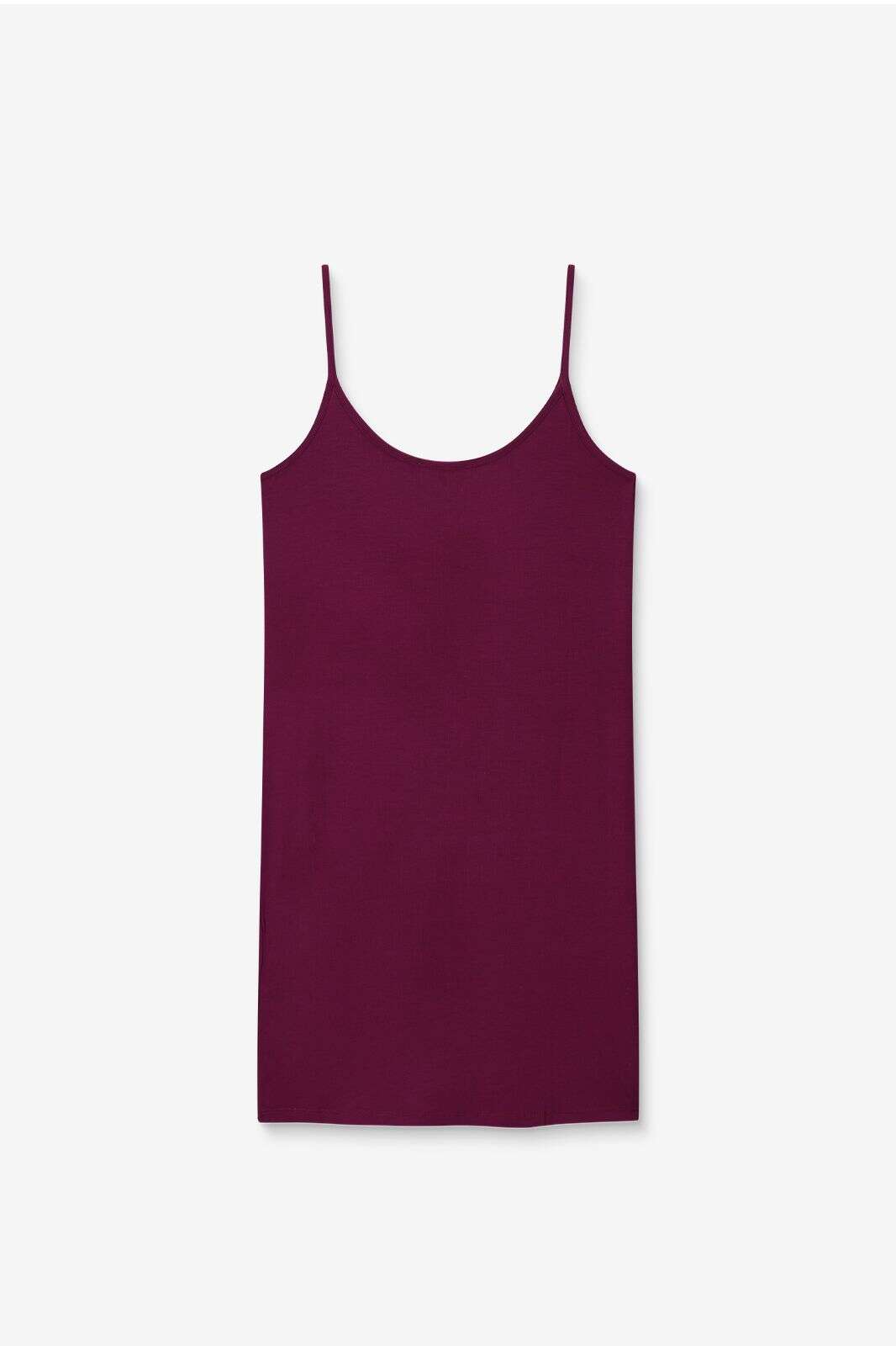 Donkerpaarse jersey slip jurk