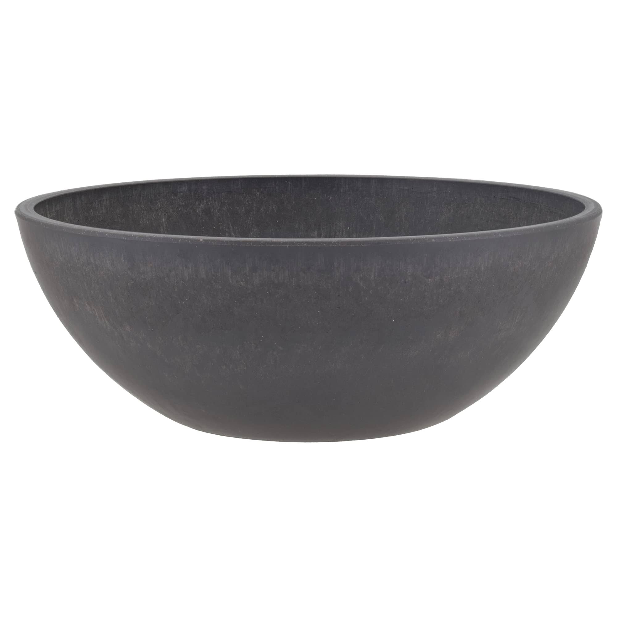 Arcadia Garden Products Garden Bowl: 12-in Dark Charcoal