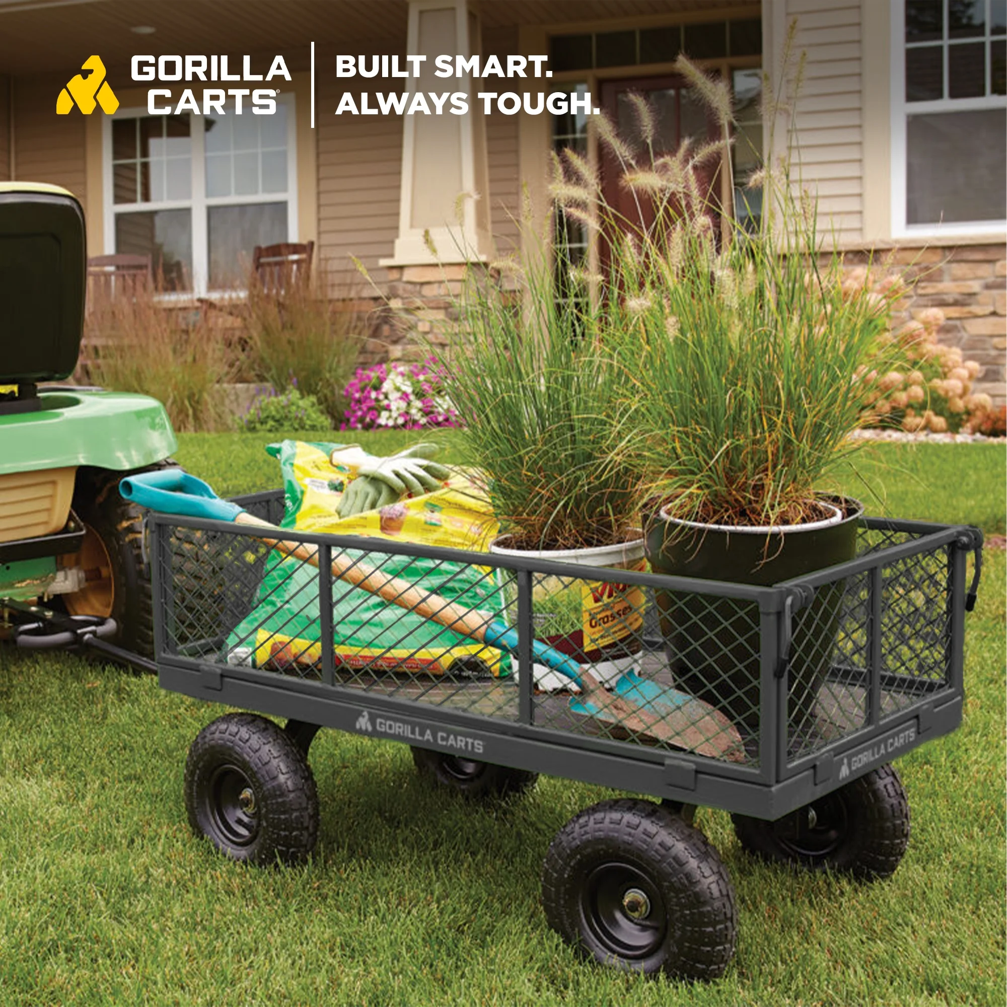 Steel Utility Cart with Removable Side Panels, 800 lb Capacity, Black - Image 5