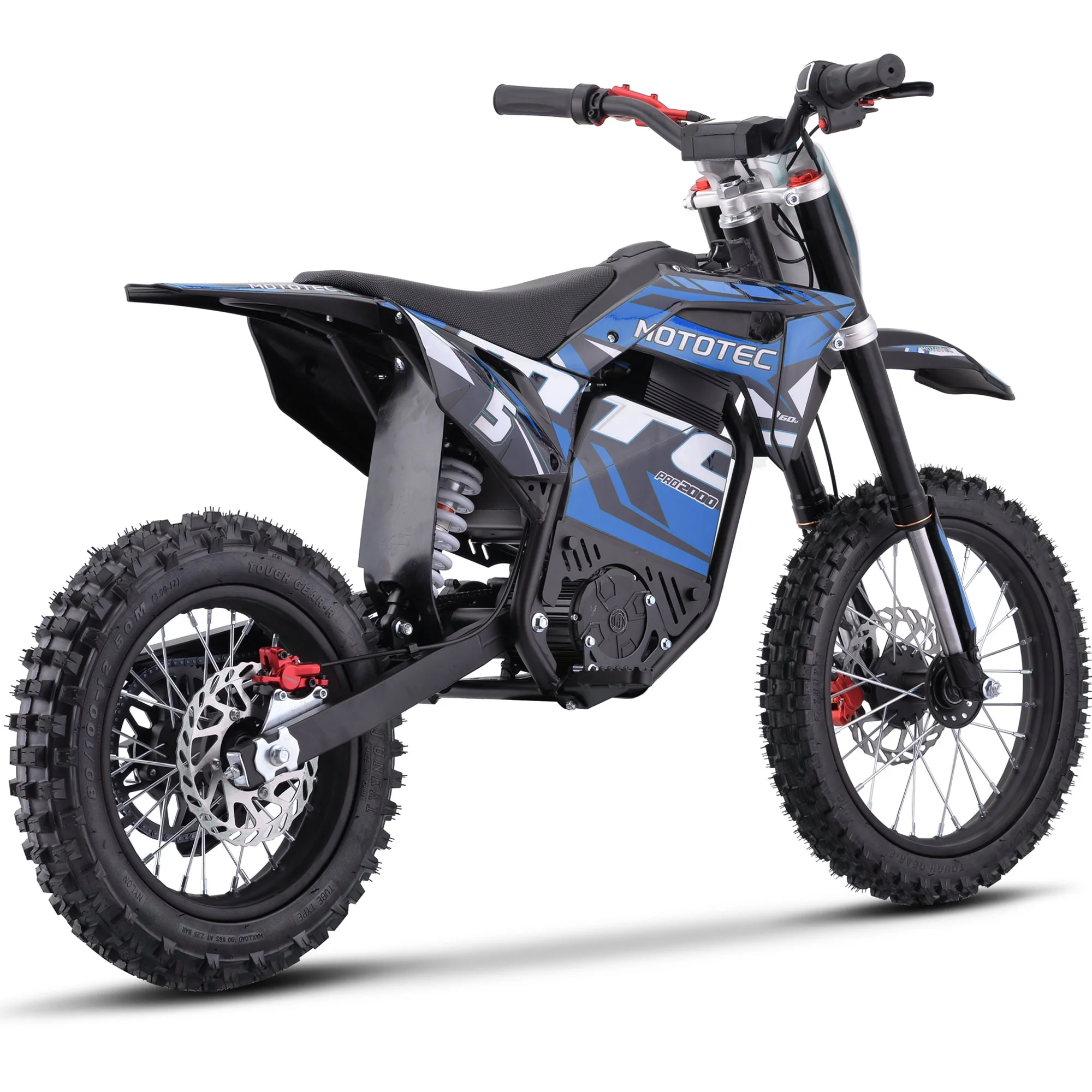 Mototec 60v Pro Electric Dirt Bike 2000w Lithium Blue